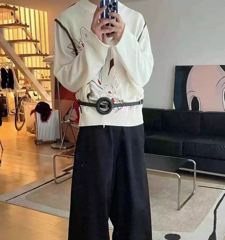 kiko kostadinov 00122022 Yesternow Futur Printed Knit Sweater