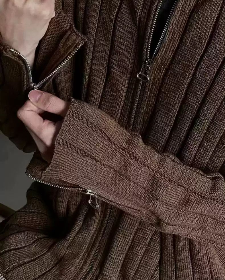 kiko kostadinov Harkman knit zipper sweater cardigan