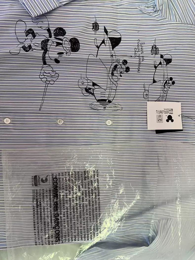 Comme des Garcons comme des garcon Mickey Mouse Co branded Striped Shirt Size US M / EU 48-50 / 2 - 5 Thumbnail