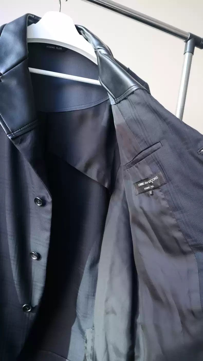 Comme des Garcons comme des garcon wool spliced leather collar suit Size US M / EU 48-50 / 2 - 5 Thumbnail