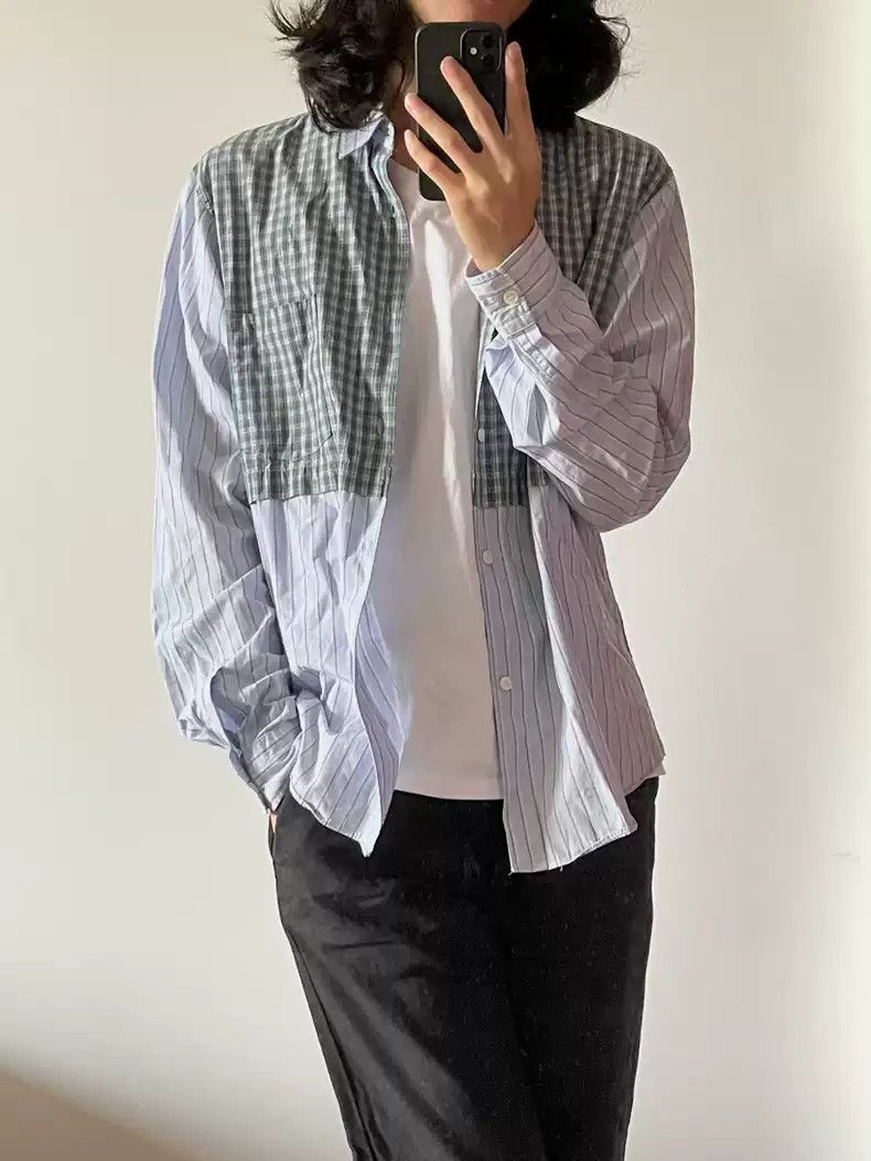 Comme des Garcons comme des garcon plaid patchwork shirt Size US XL / EU 56 / 4 - 2 Thumbnail