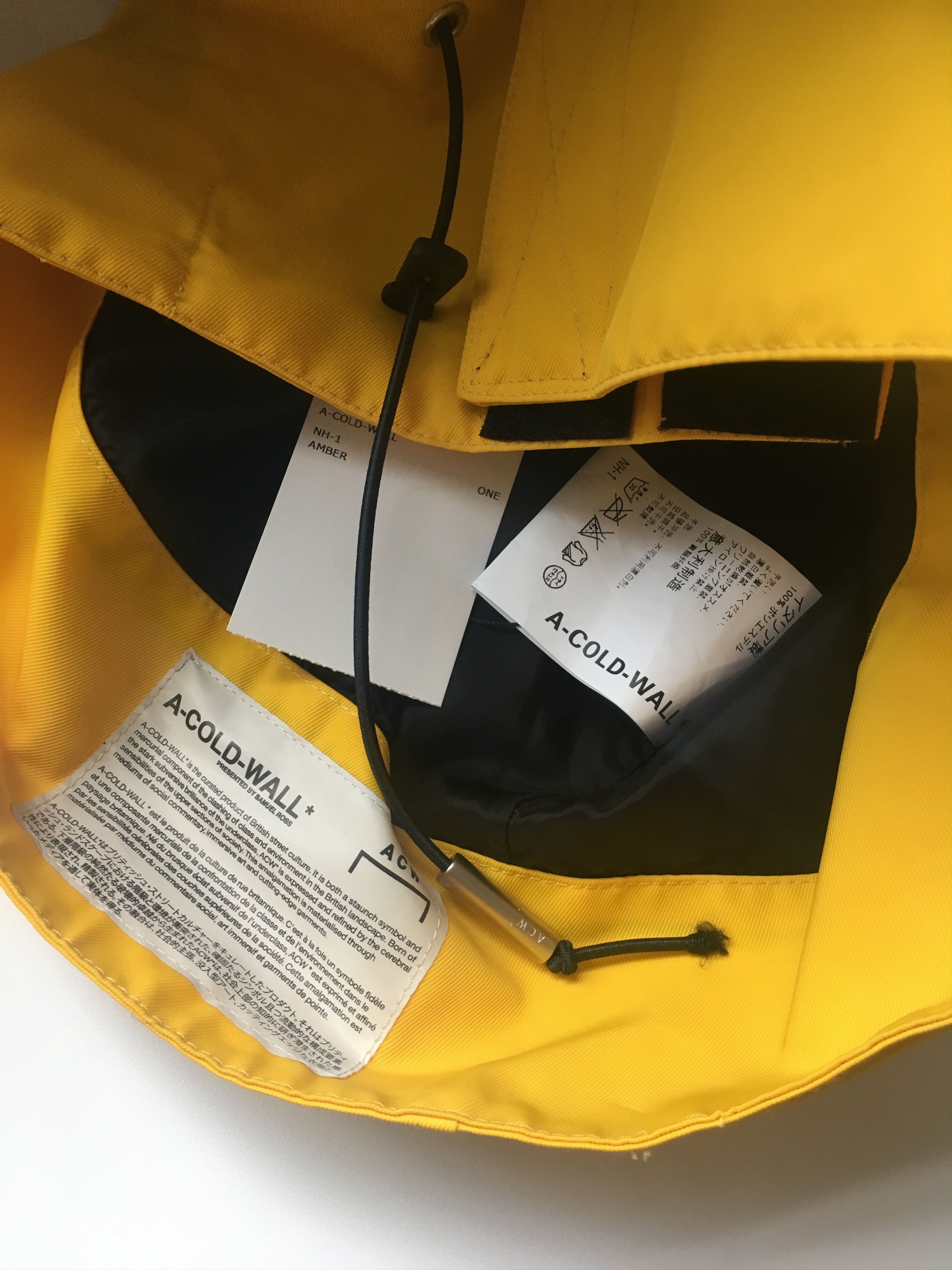 A-COLD-WALL* Amber Yellow Hood SS2018 Size ONE SIZE - 5 Thumbnail
