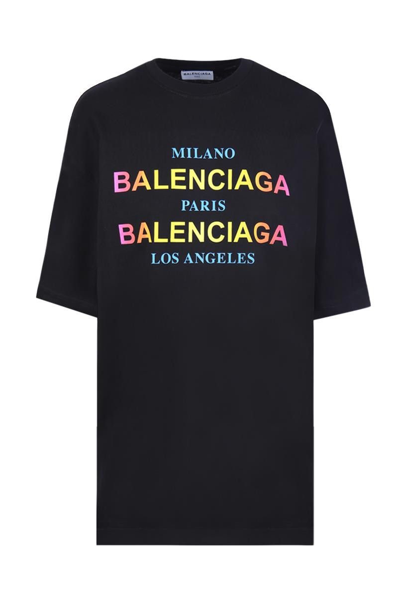 Balenciaga Balenciaga Cities Logo Oversized T Shirt Black Grailed