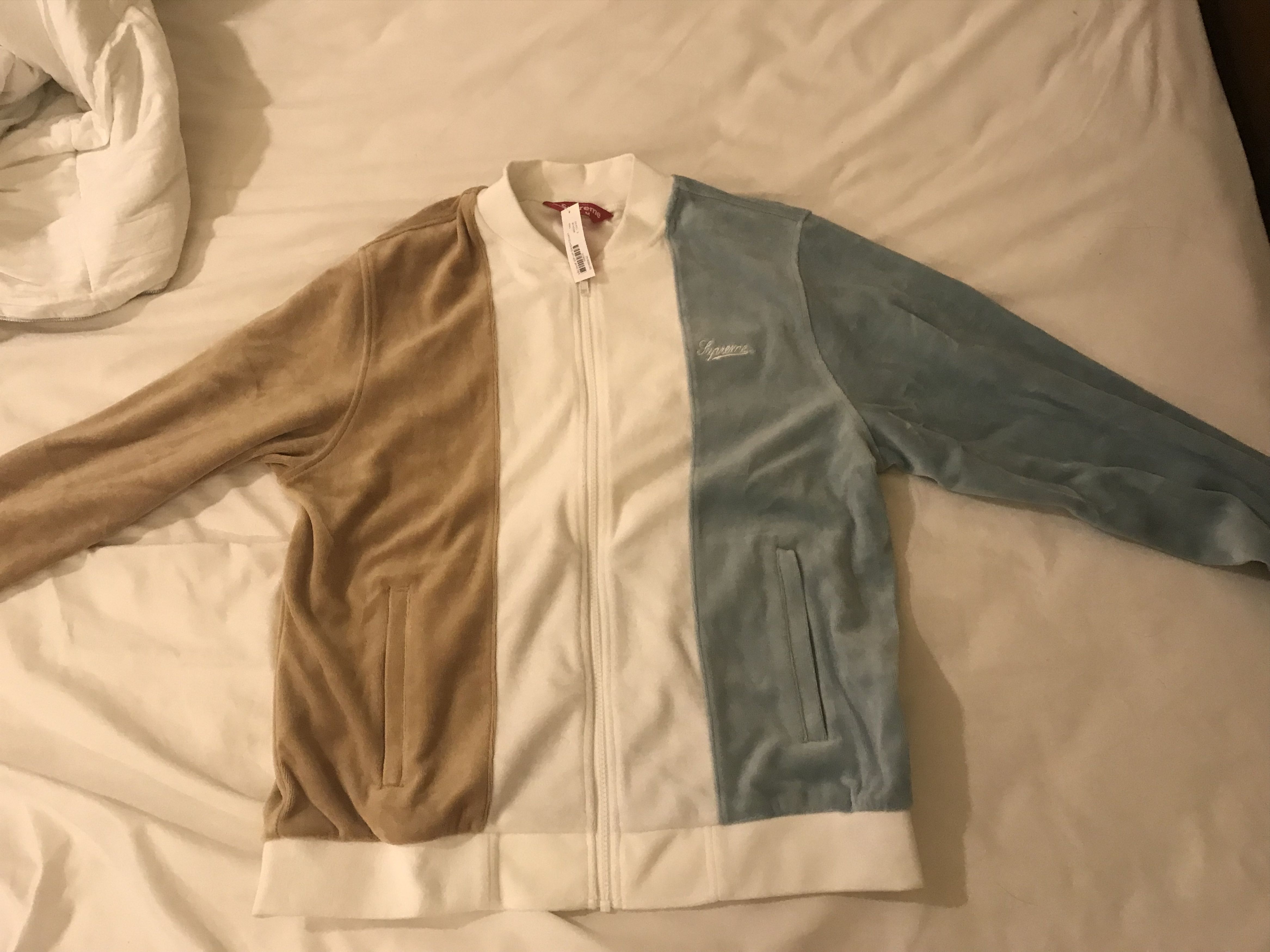 Supreme Velour Zip Up Jacket | Grailed