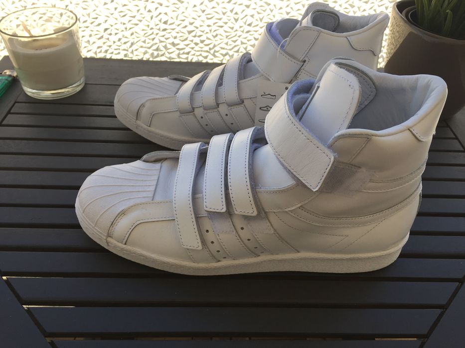 Adidas High Top Superstar white | Grailed