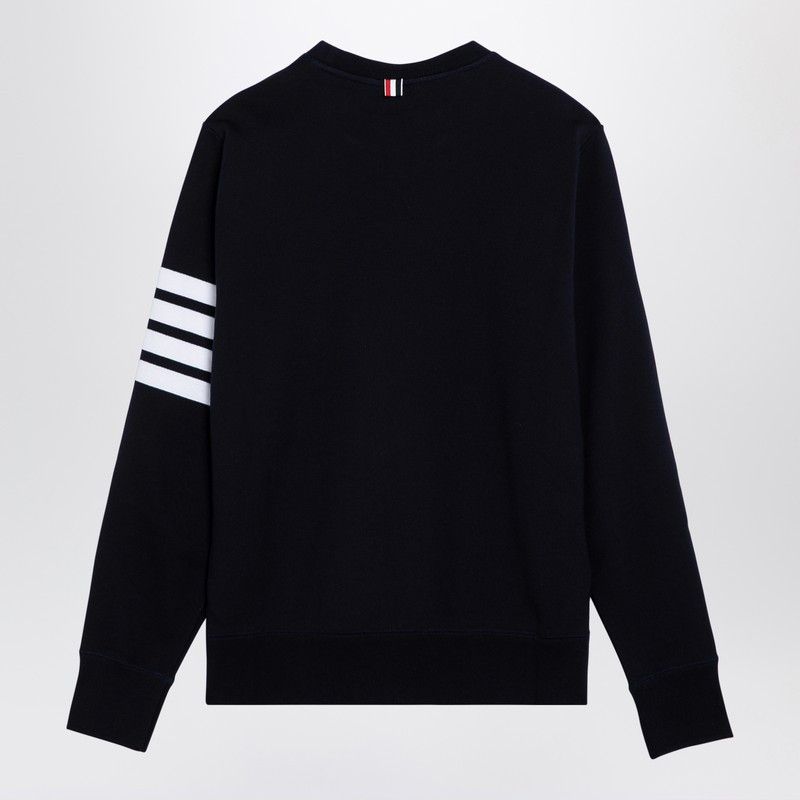 Thom Browne Thom Browne Navy Blue Cotton Crewneck Sweatshirt Size US XL / EU 56 / 4 - 2 Thumbnail