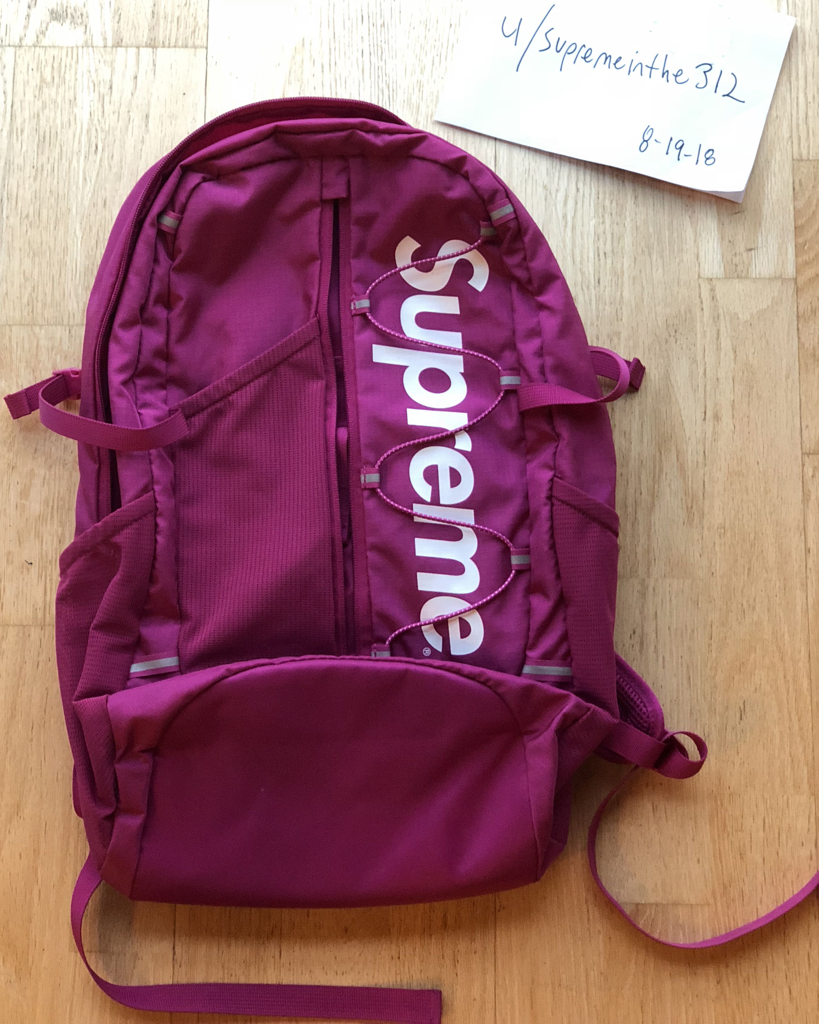 Supreme Supreme Magenta Pink Backpack Bag SS17