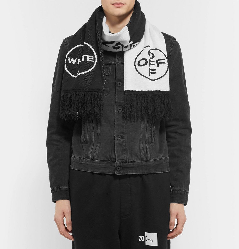 Off-White off white "temperature" scarf black and white Virgil Size ONE SIZE - 2 Thumbnail