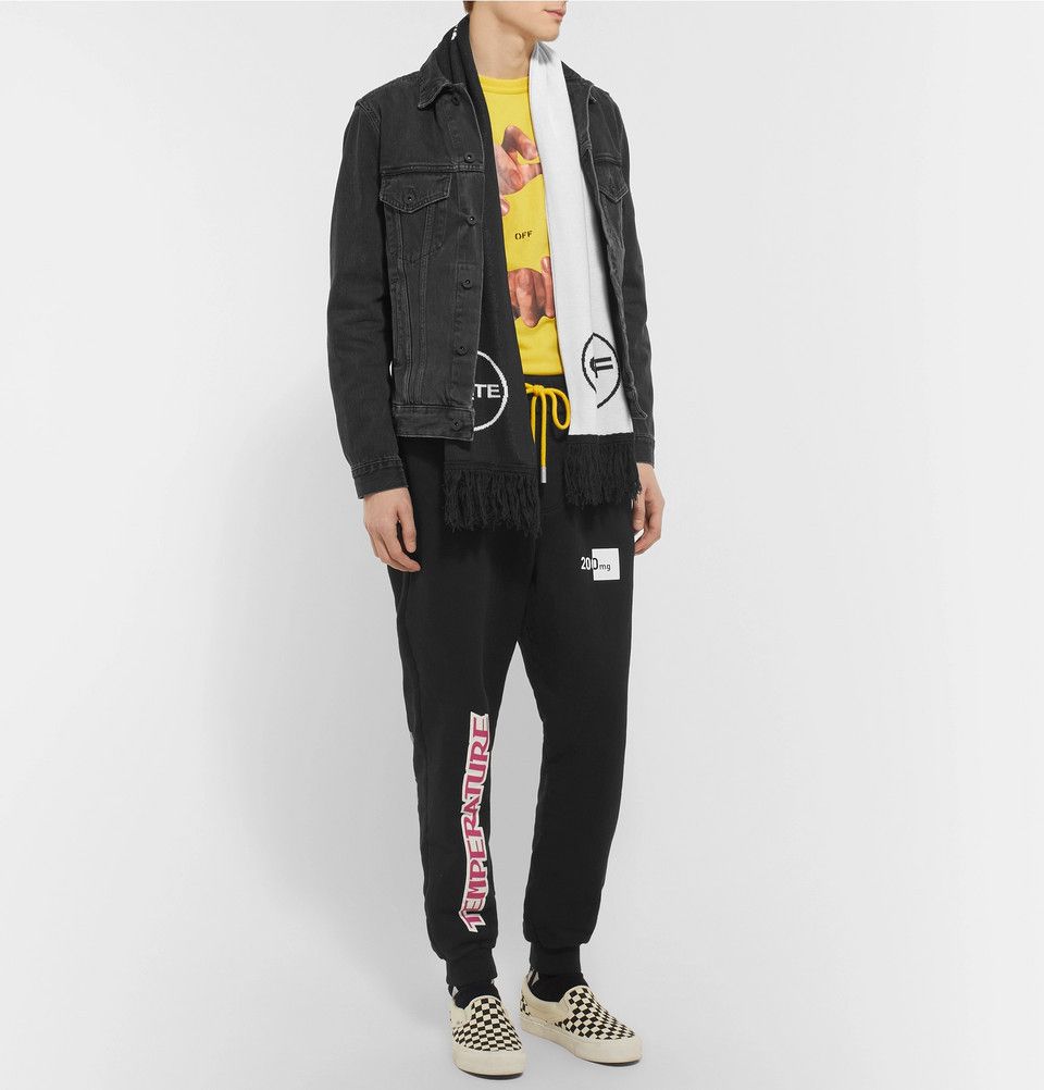 Off-White off white "temperature" scarf black and white Virgil Size ONE SIZE - 3 Thumbnail