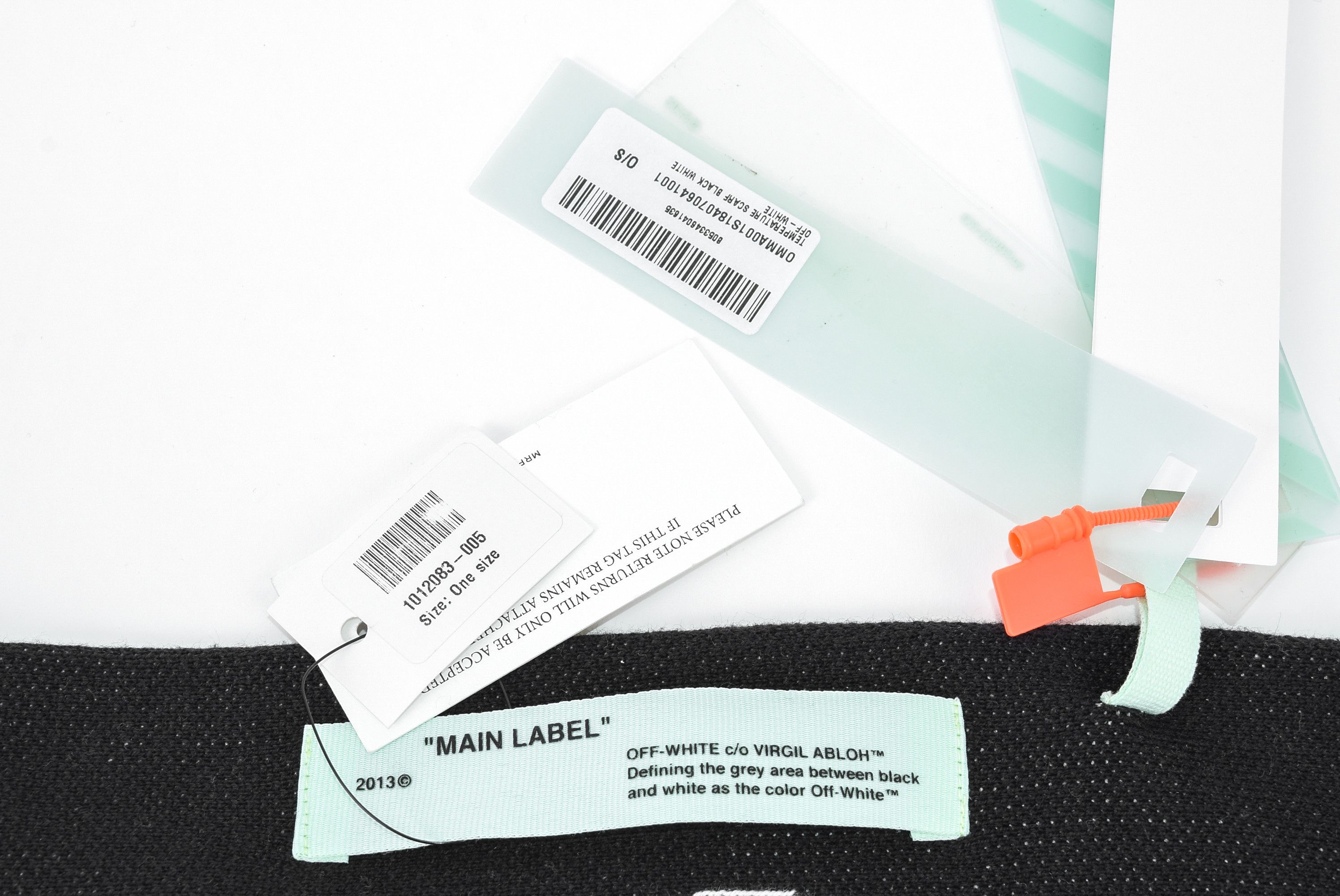 Off-White off white "temperature" scarf black and white Virgil Size ONE SIZE - 6 Thumbnail