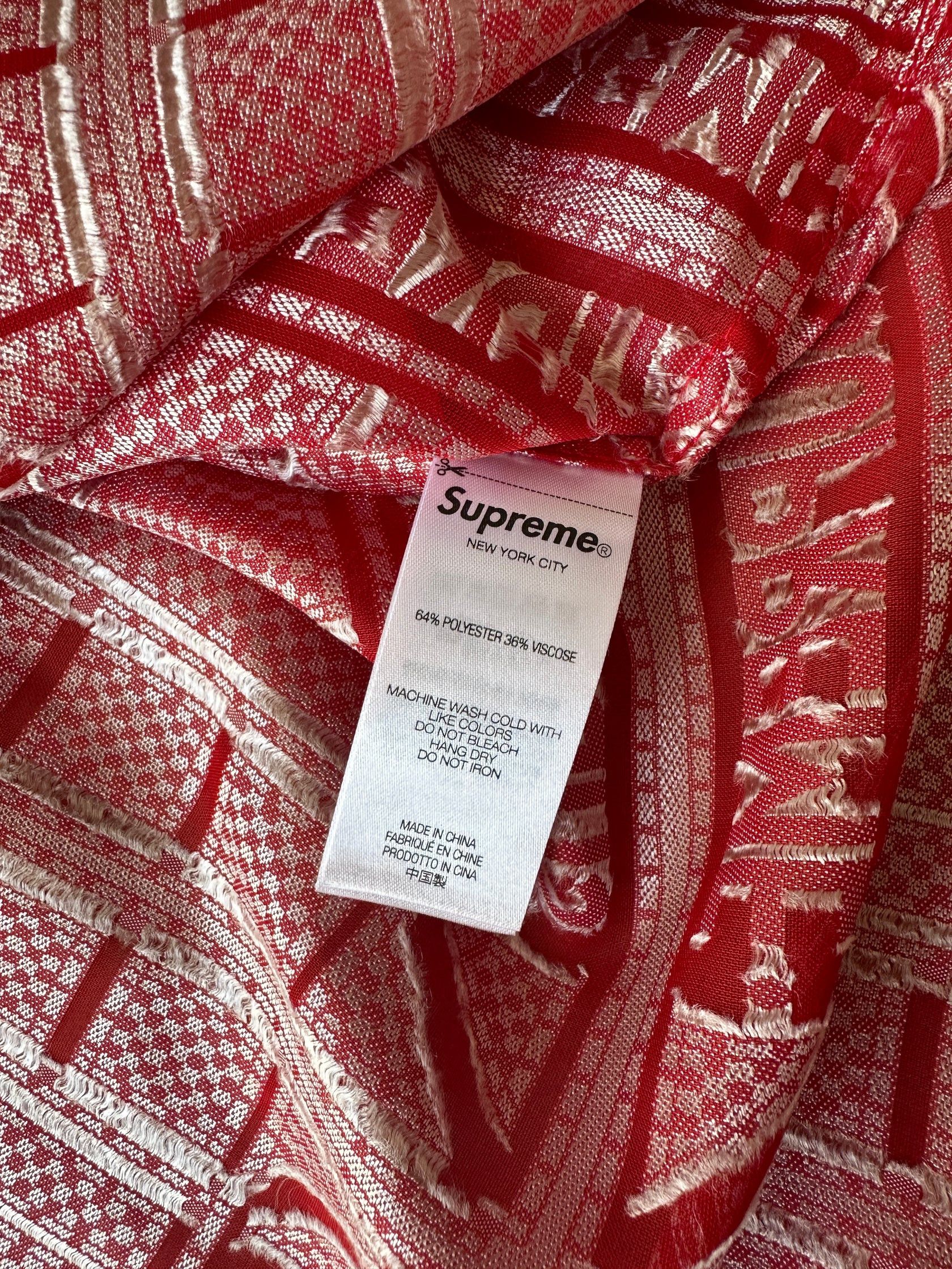 Supreme Supreme Red Hermes Tray Jacquard Logo Shirt Size US M / EU 48-50 / 2 - 11 Thumbnail