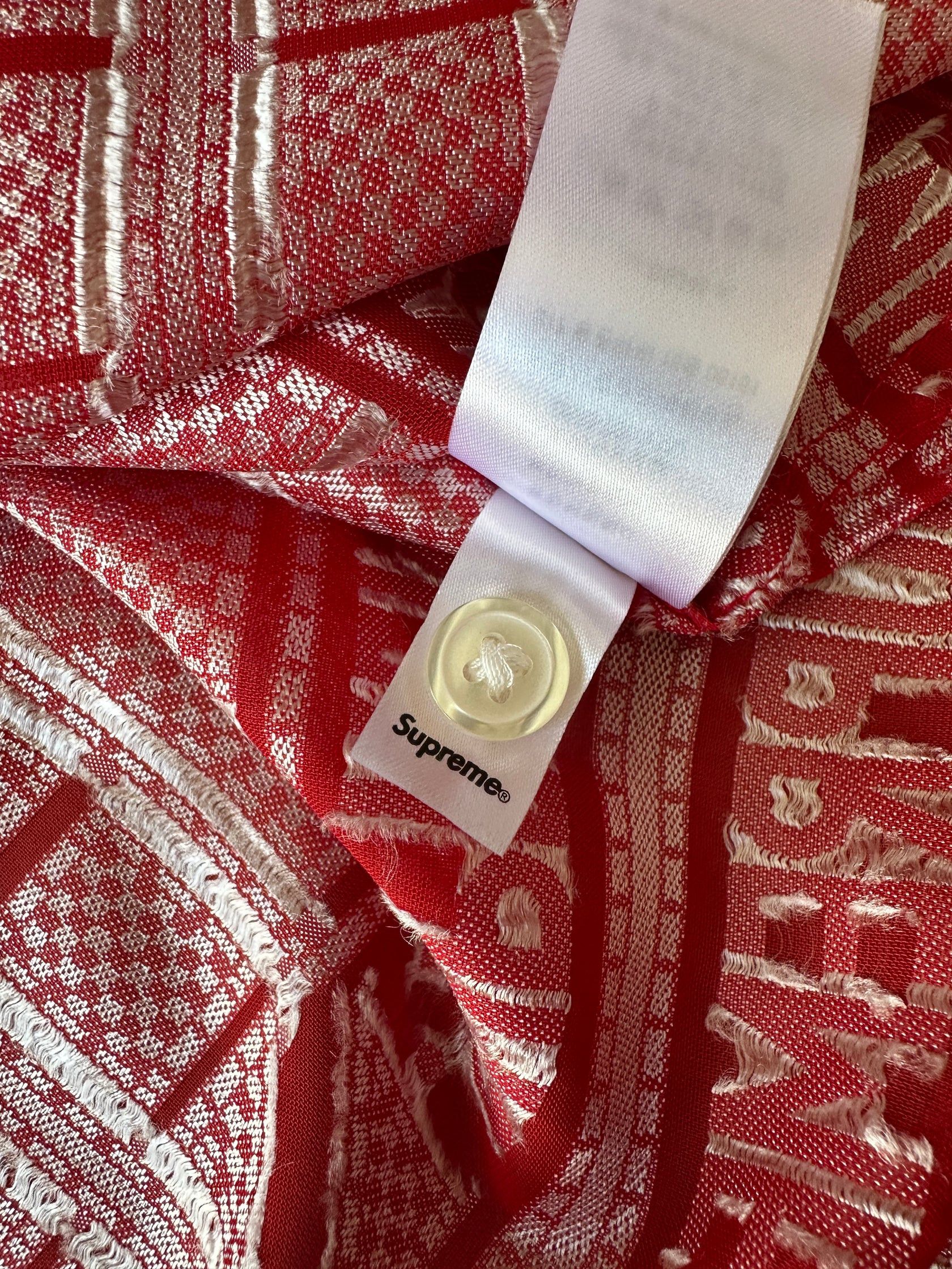 Supreme Supreme Red Hermes Tray Jacquard Logo Shirt Size US M / EU 48-50 / 2 - 12 Thumbnail