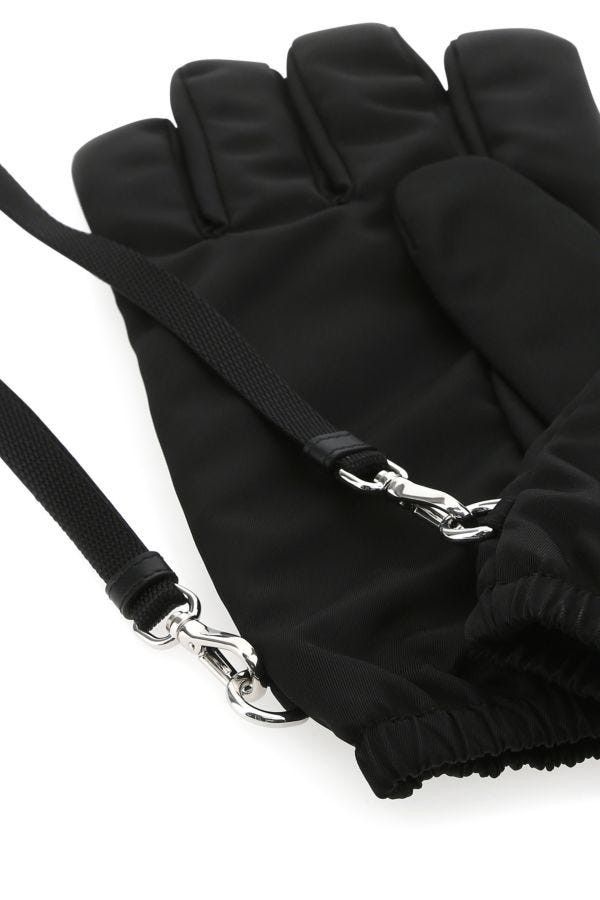 Prada Black Re-Nylon Gloves Size ONE SIZE - 4 Thumbnail