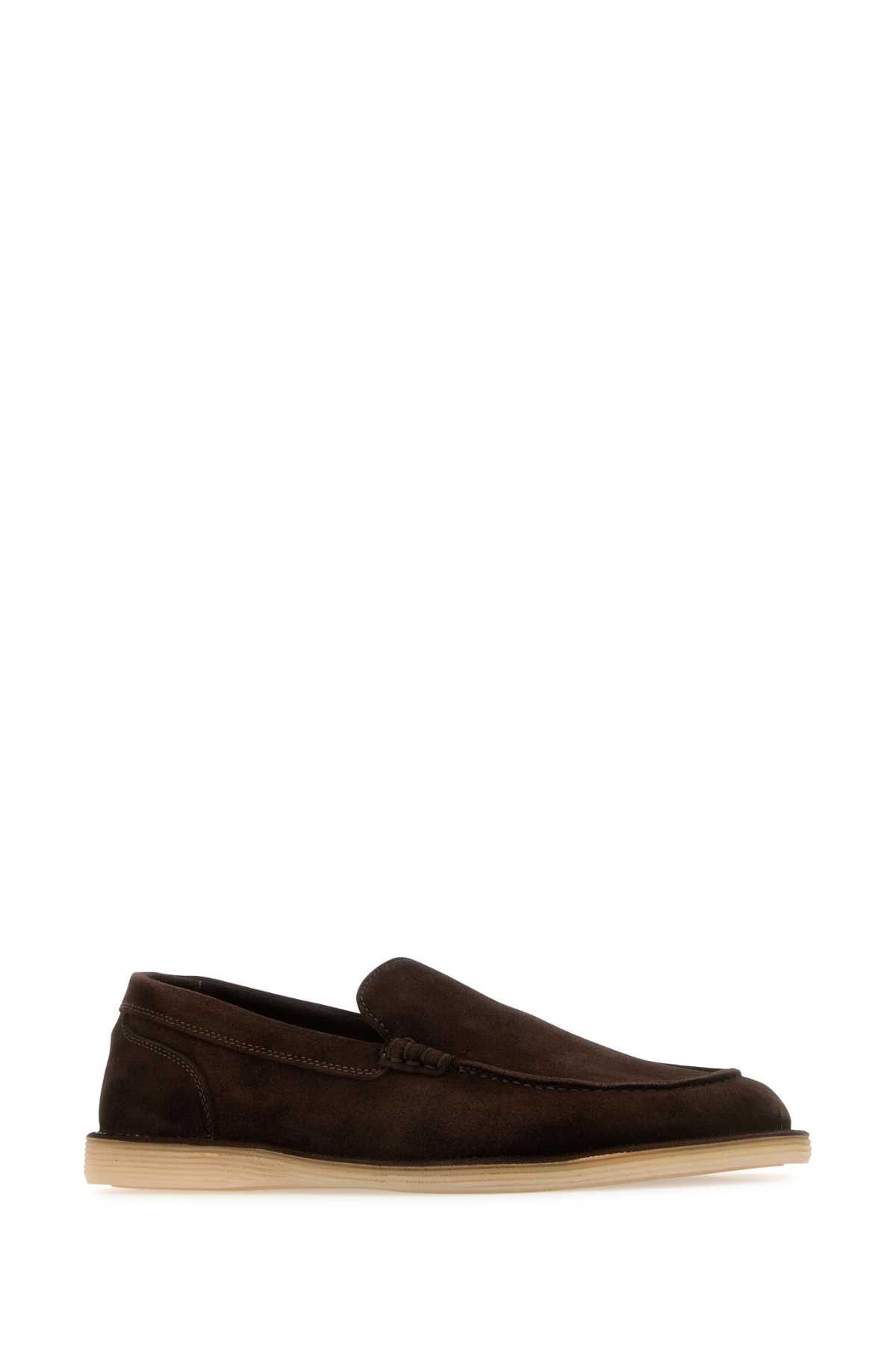 Dolce & Gabbana Chocolate Suede New Florio Loafers | Grailed