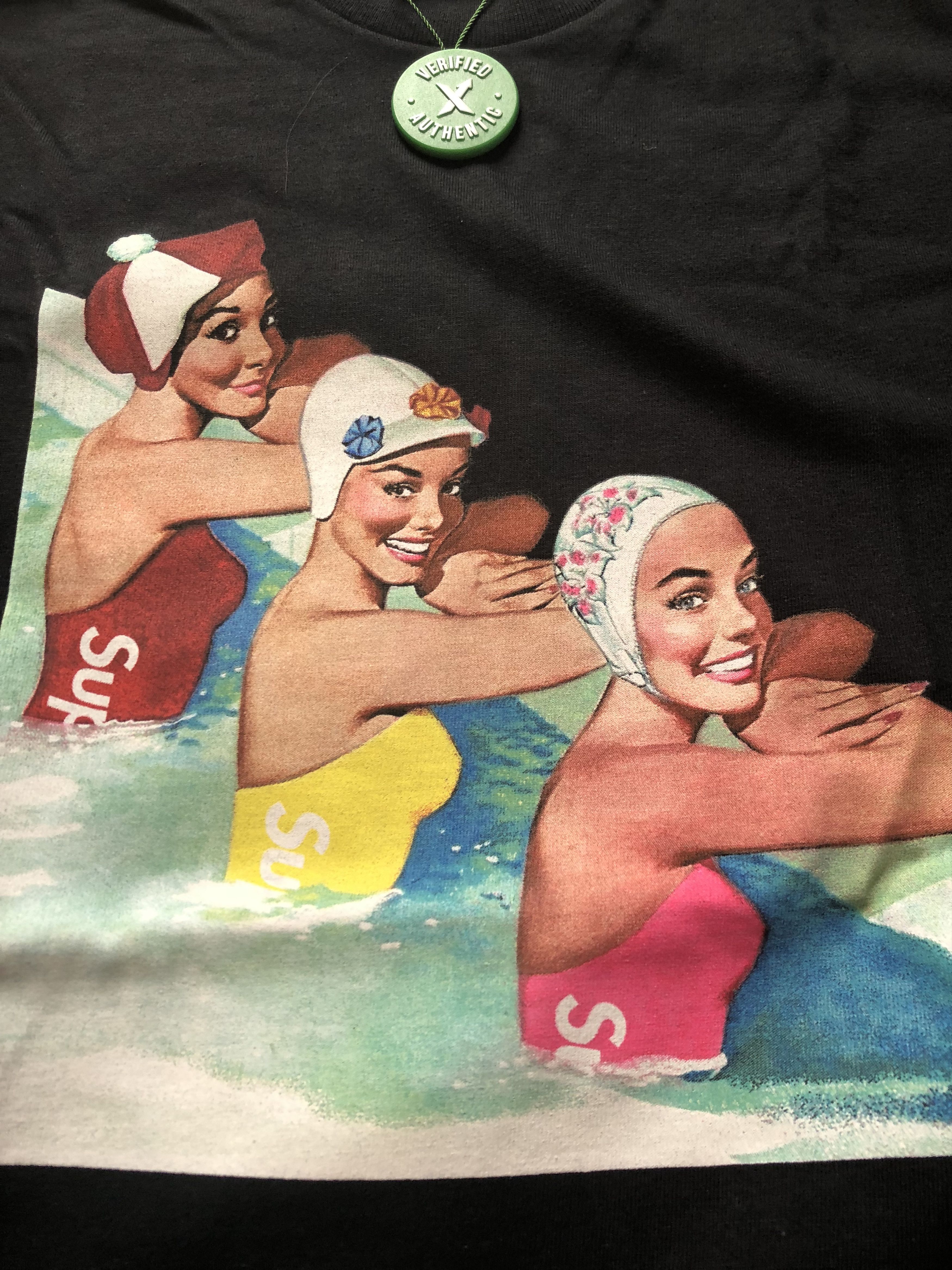 Supreme supreme swimmers tee black | Grailed 