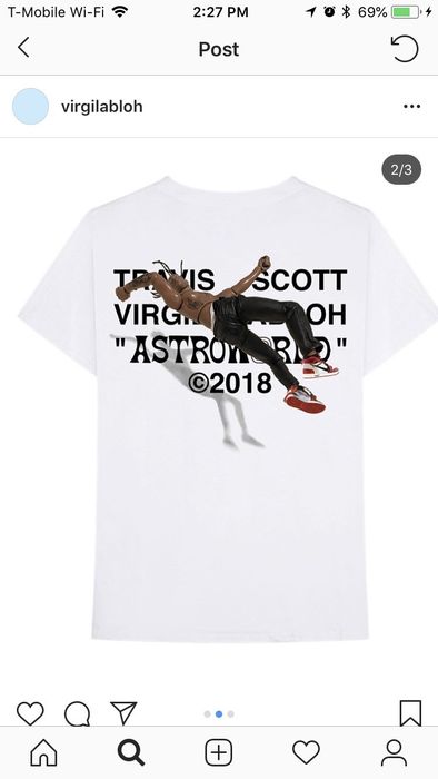 Travis scott virgil outlet abloh astroworld t shirt