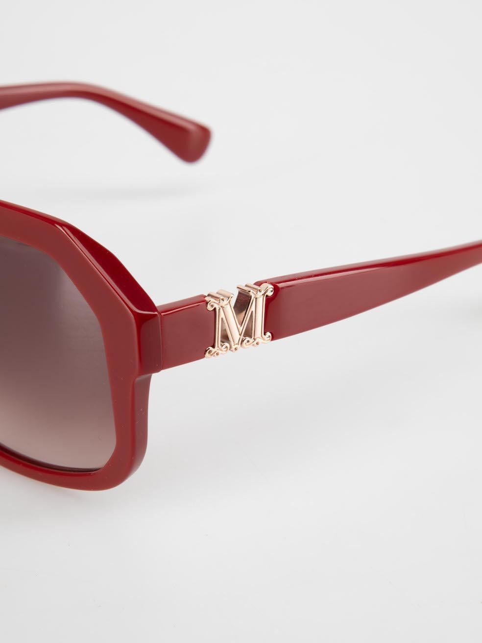 Max Mara Red Geometric Gradient Sunglasses Size ONE SIZE - 6 Thumbnail