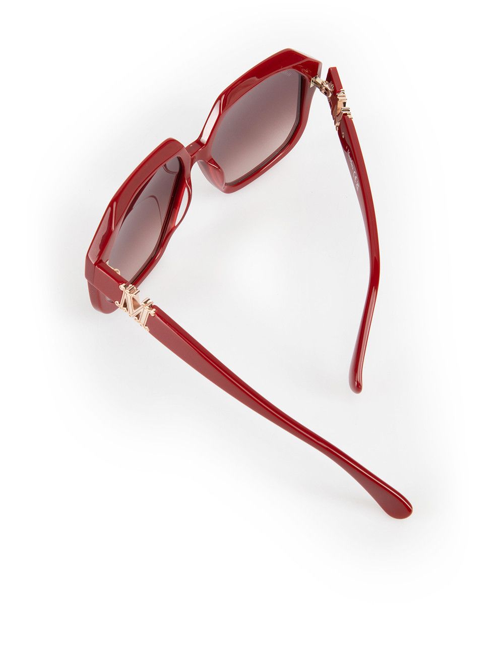 Max Mara Red Geometric Gradient Sunglasses Size ONE SIZE - 7 Thumbnail