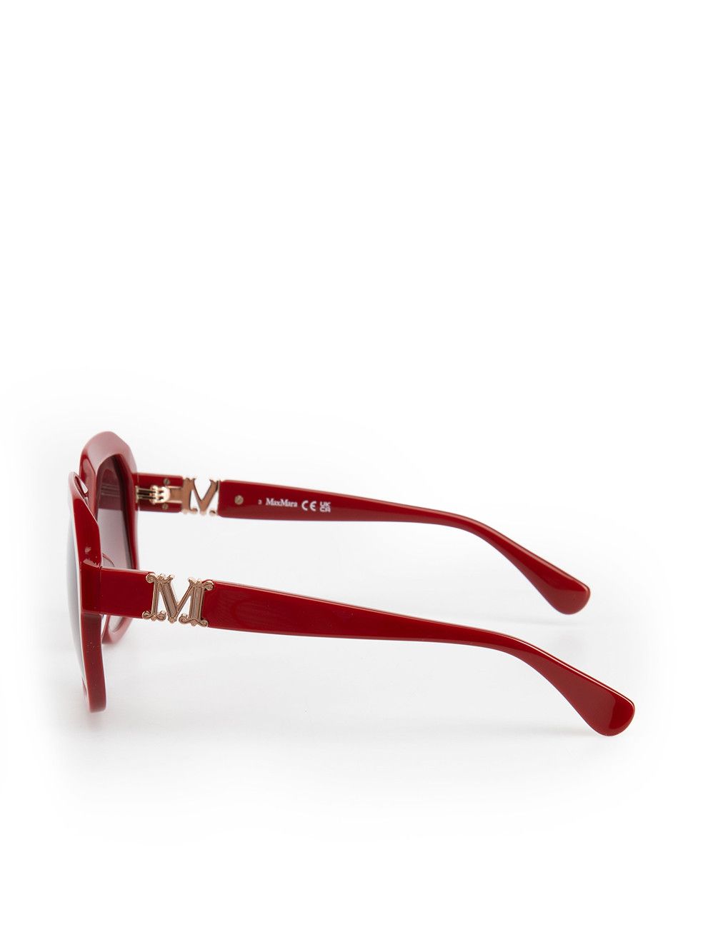 Max Mara Red Geometric Gradient Sunglasses Size ONE SIZE - 5 Thumbnail