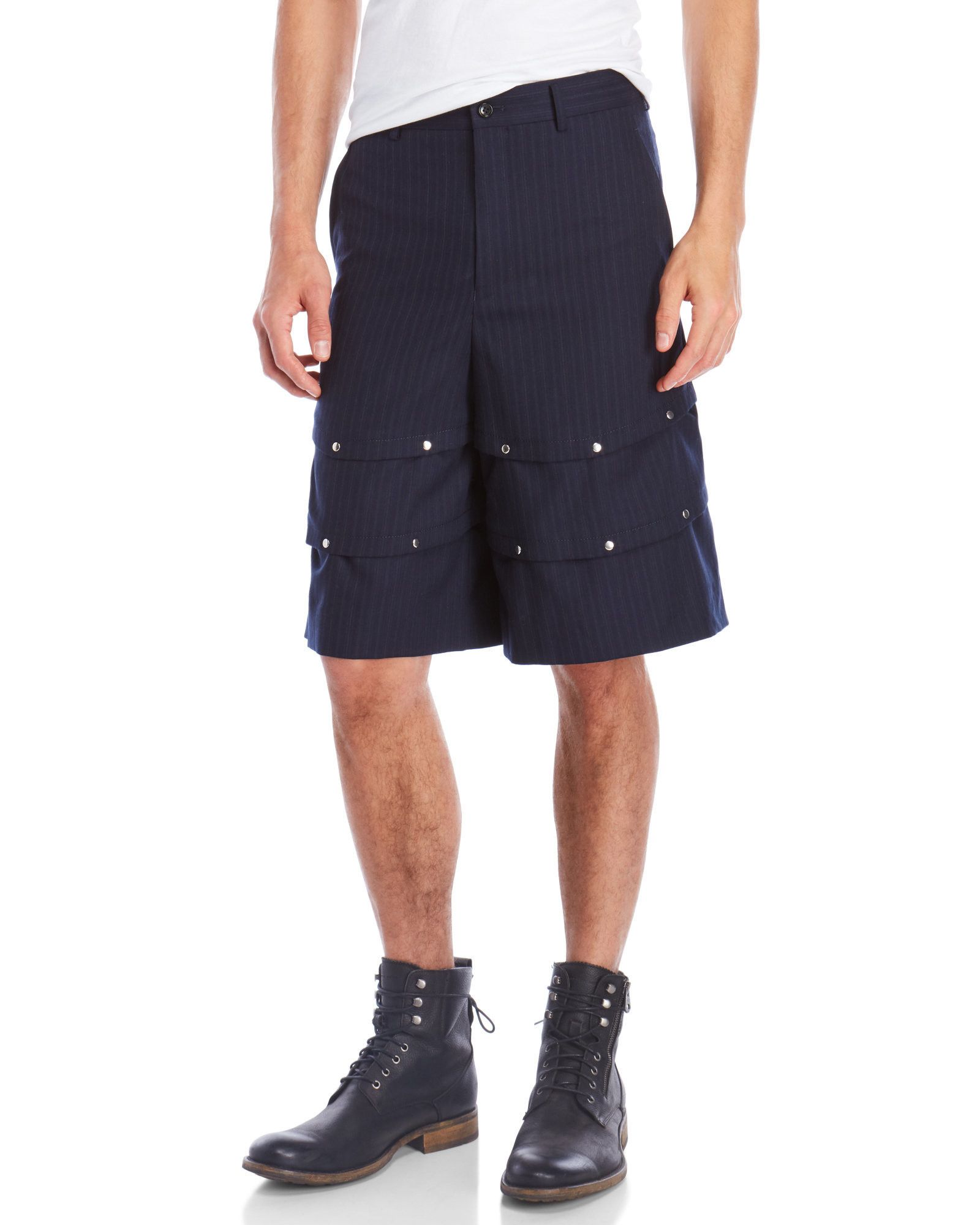 Comme des Garcons FW16 Studded Shorts Size US 31 - 2 Thumbnail