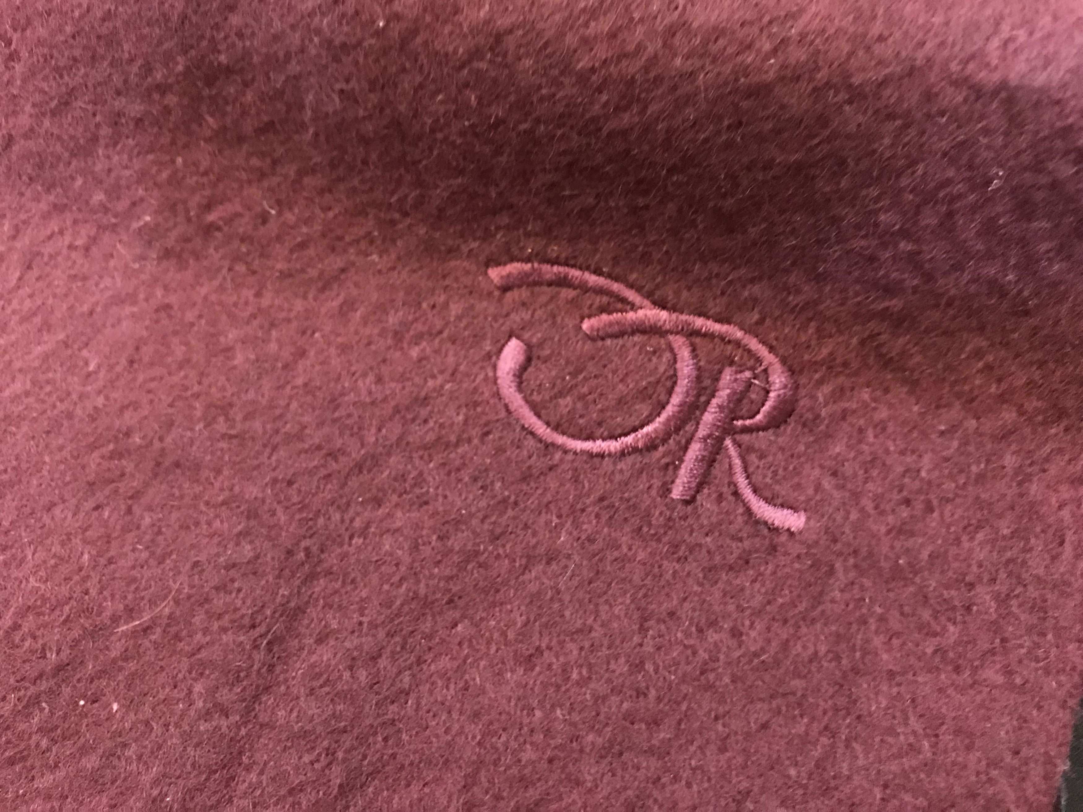 Oscar De La Renta OSCAR DE LA RENTA MAROON CASHMERE LARGE SCARF WRAP ITALY Size ONE SIZE - 3 Thumbnail