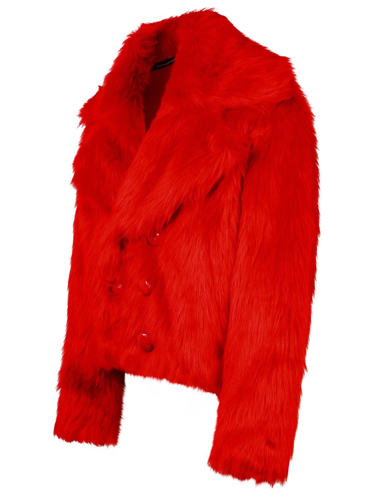 Dsquared2 DSQUARED2 'Pop Fox' Red Acrylic Blend Jacket Size M / US 6-8 / IT 42-44 - 2 Thumbnail