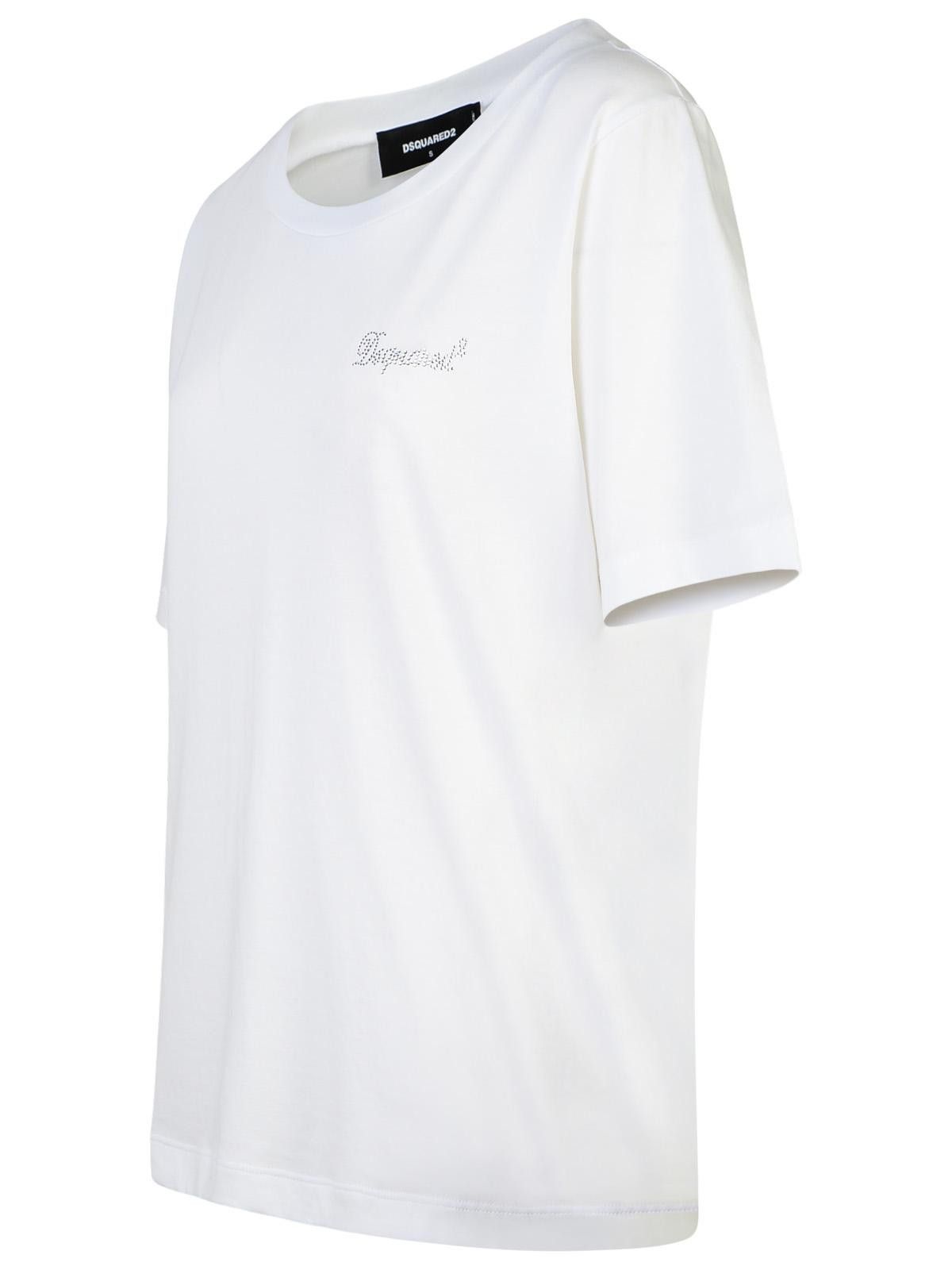 Dsquared2 DSQUARED2 White Cotton T-Shirt Size M / US 6-8 / IT 42-44 - 2 Thumbnail