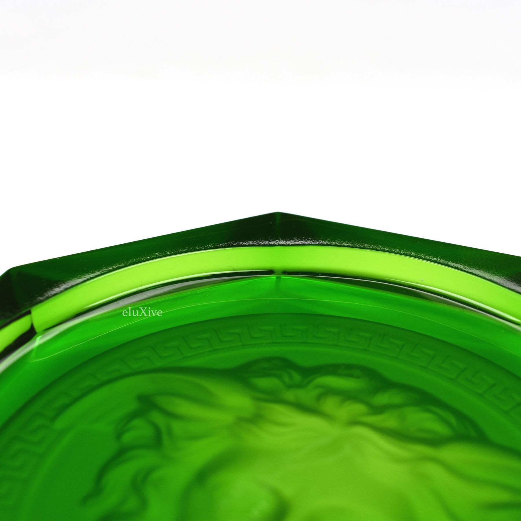 Versace Green Crystal Medusa Ashtray / Coaster