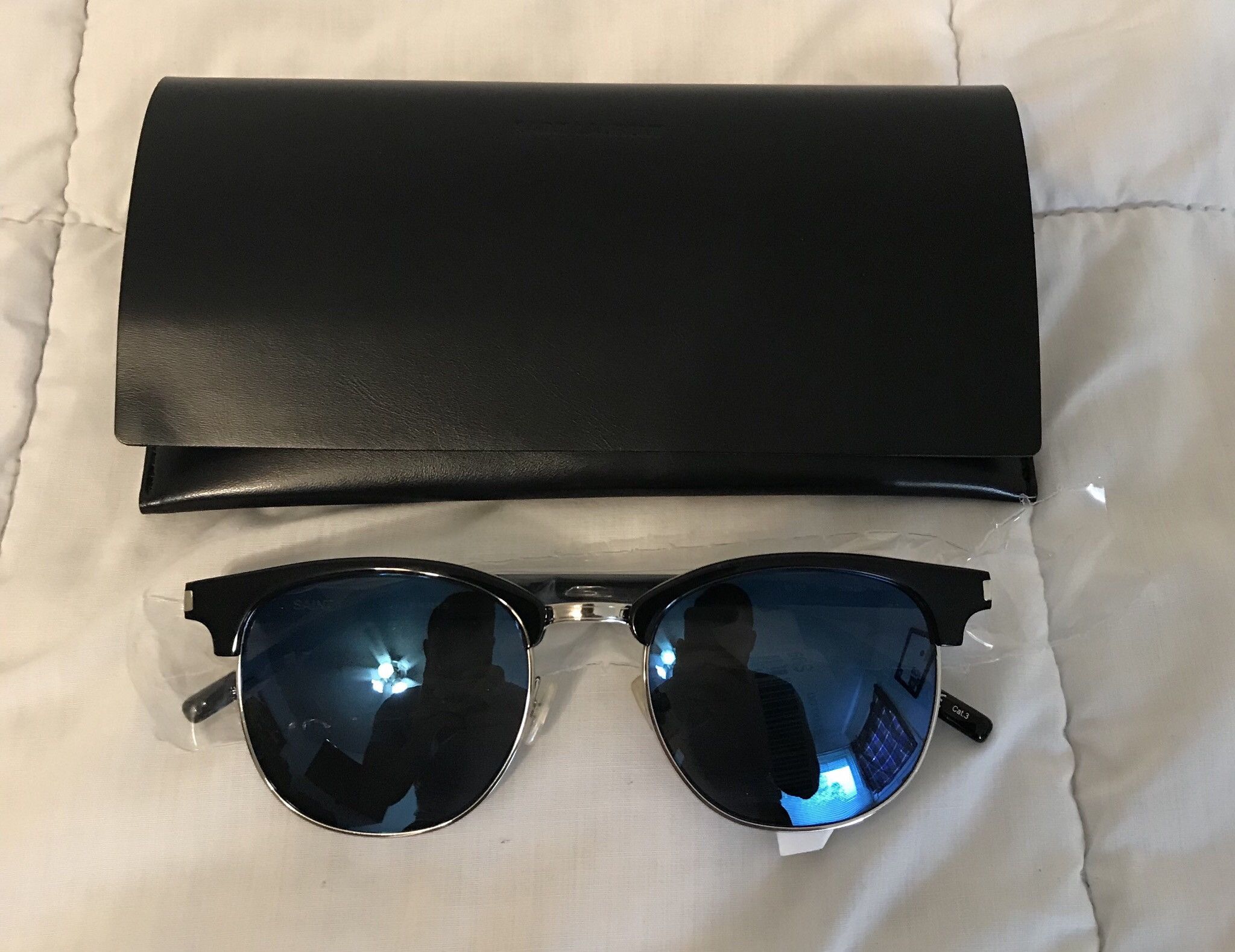 SL 108 Blue Mirror Lens Sunglasses $400
