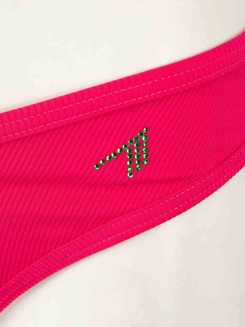 The Attico Pink Ribbed Bikini Size XS / US 0-2 / IT 36-38 - 4 Thumbnail