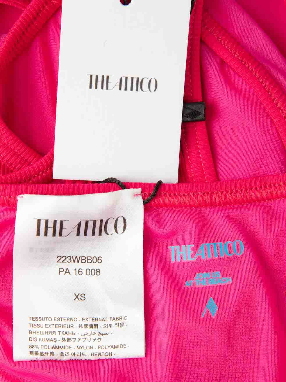 The Attico Pink Ribbed Bikini Size XS / US 0-2 / IT 36-38 - 5 Thumbnail