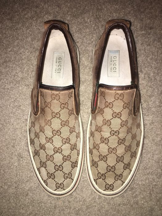 Gucci Slip On Monogram Print Slip Ons | Grailed