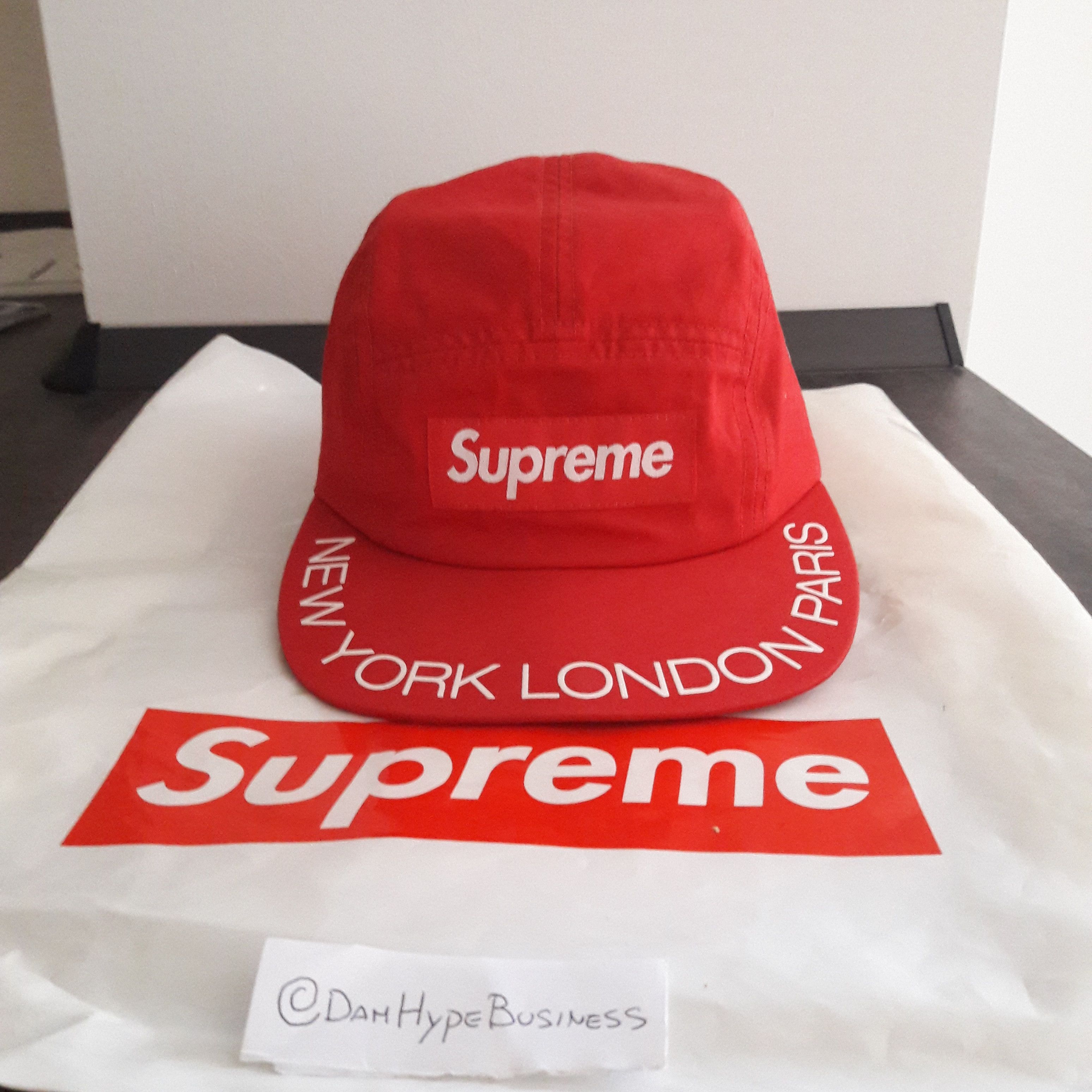 Supreme Supreme Red Cap New York London Paris