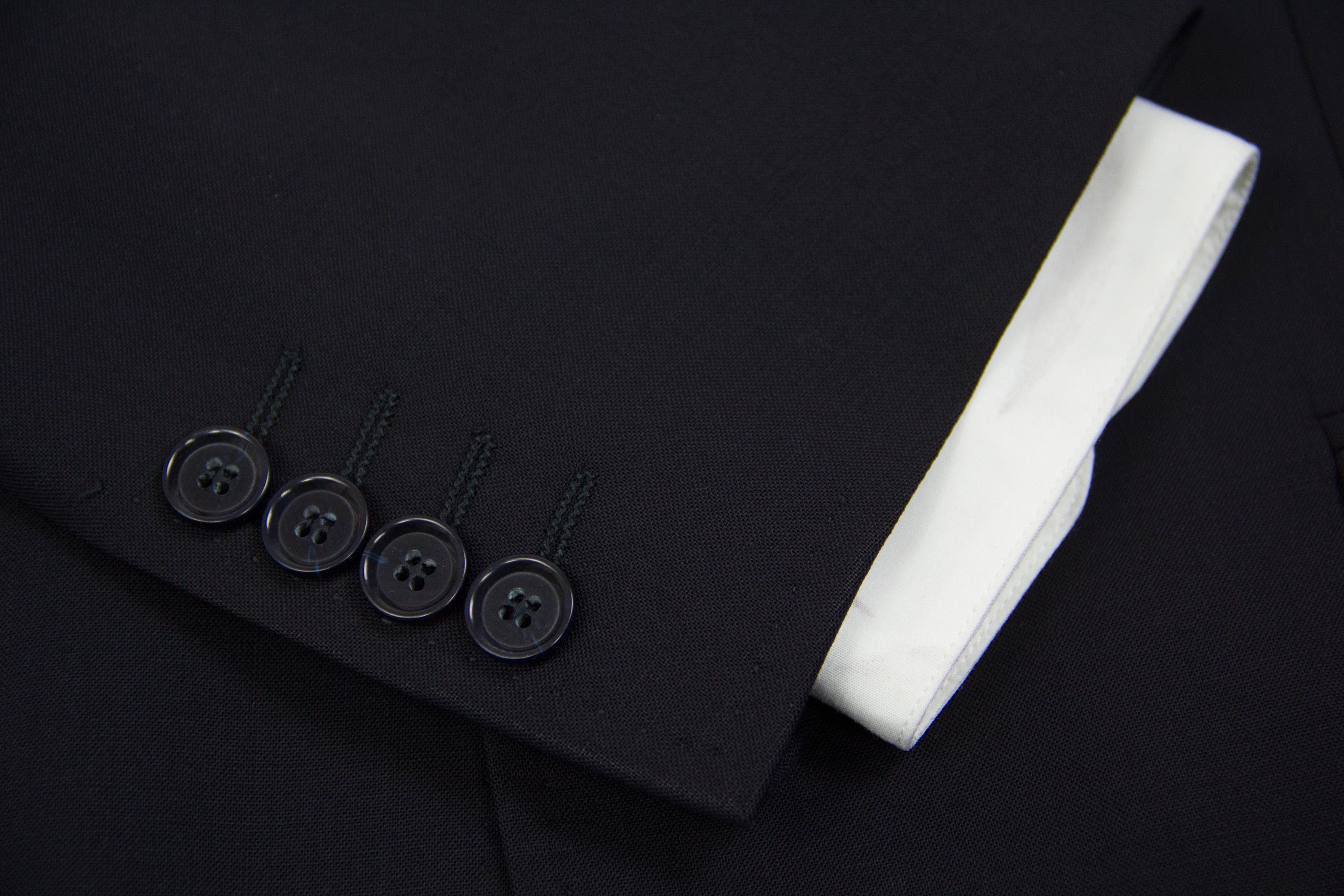 Dolce & Gabbana NAVY BLUE 3 BUTTON STRETCH WOOL BLAZER Size 38R - 4 Thumbnail