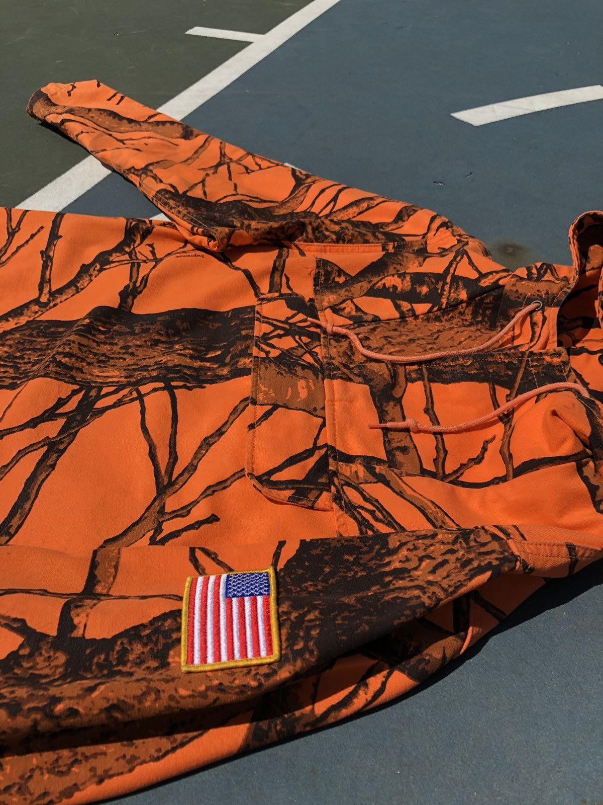 Supreme FW 2012 Tree Camo Field Pullover Jacket (Orange