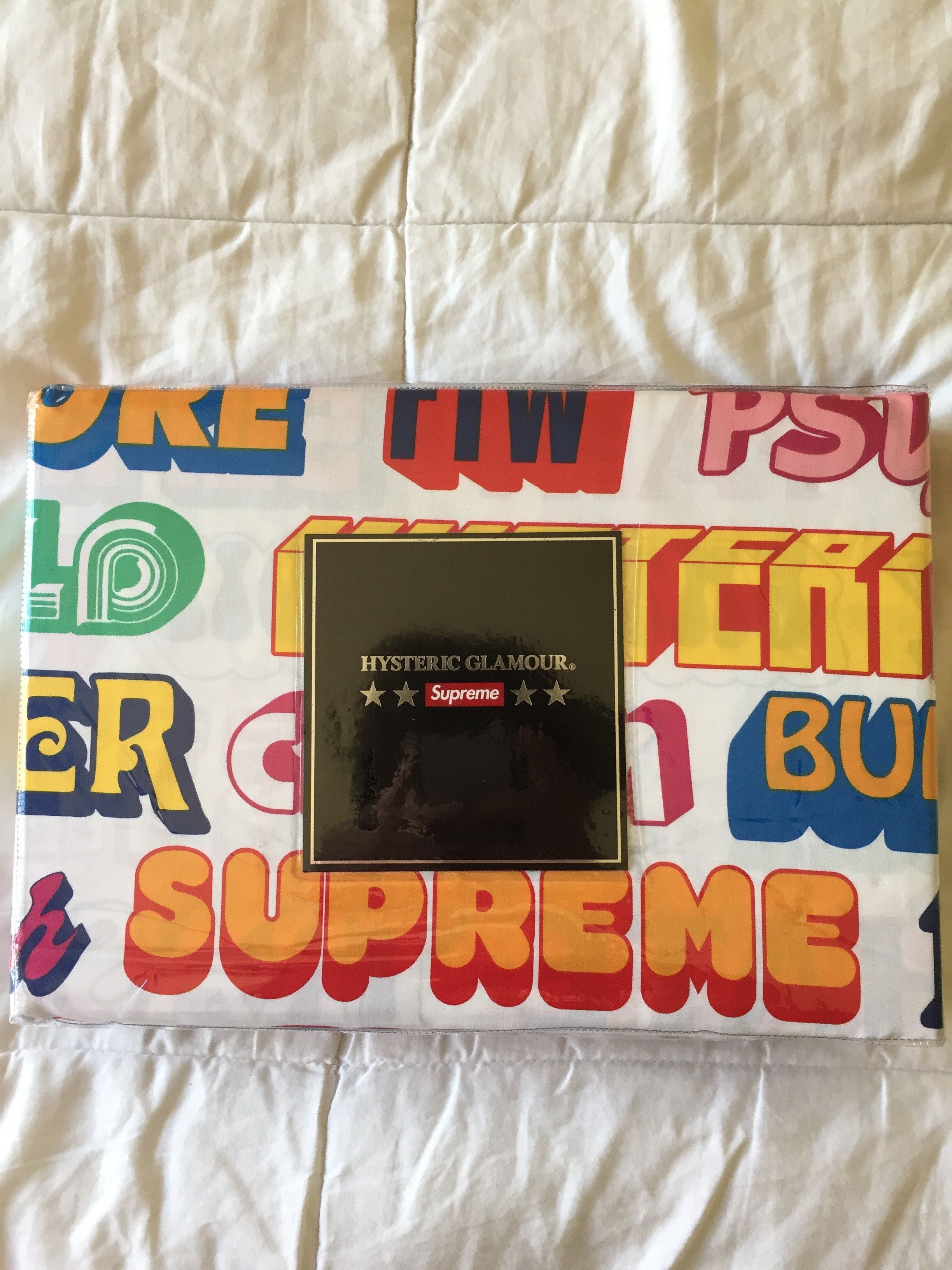 Supreme Supreme Hysteric Glamour Text Duvet + Pillow Set | Grailed