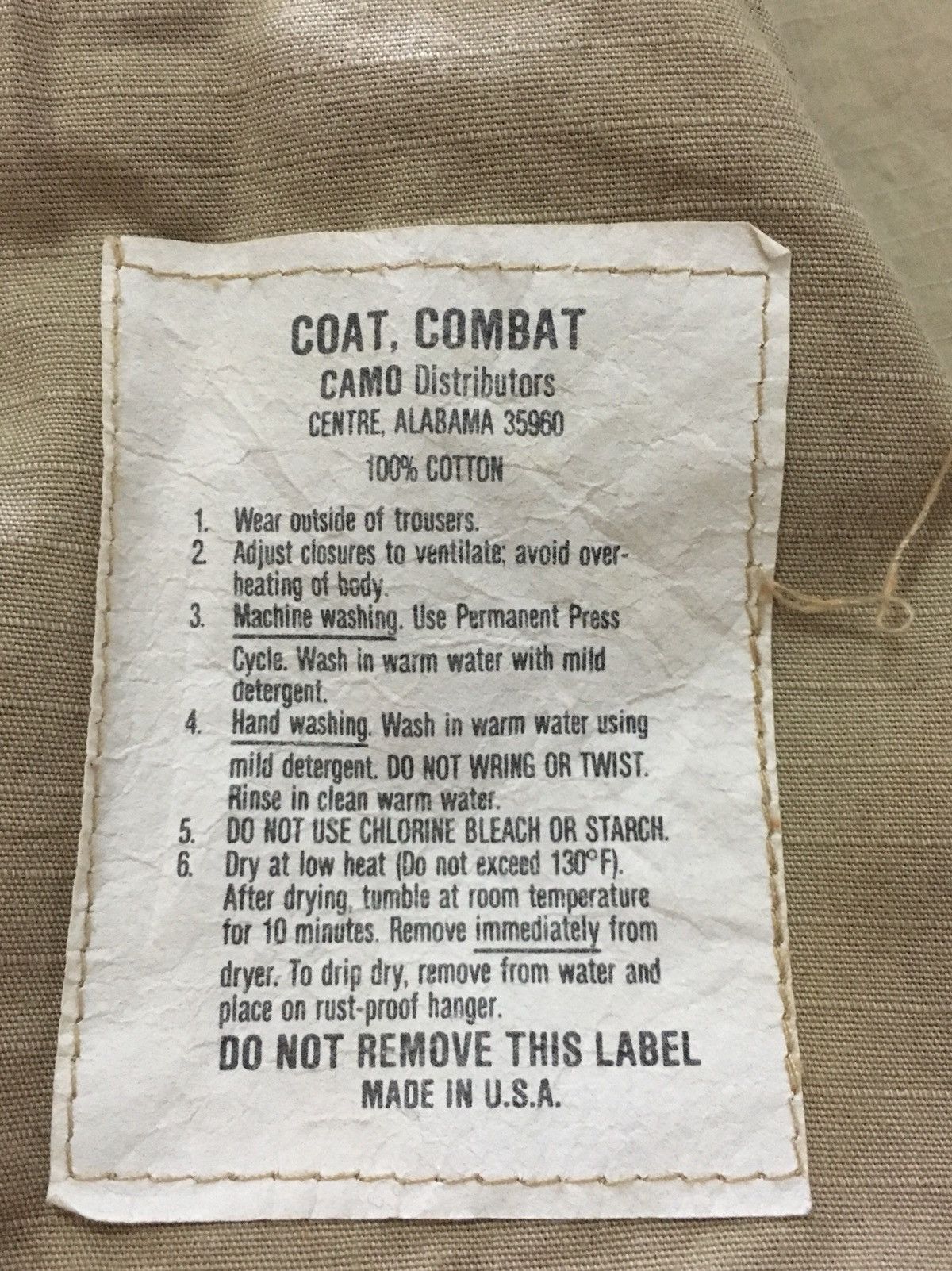 Vintage Military Coat Combat Camo Distributors Tactical Army Size US M / EU 48-50 / 2 - 5 Thumbnail