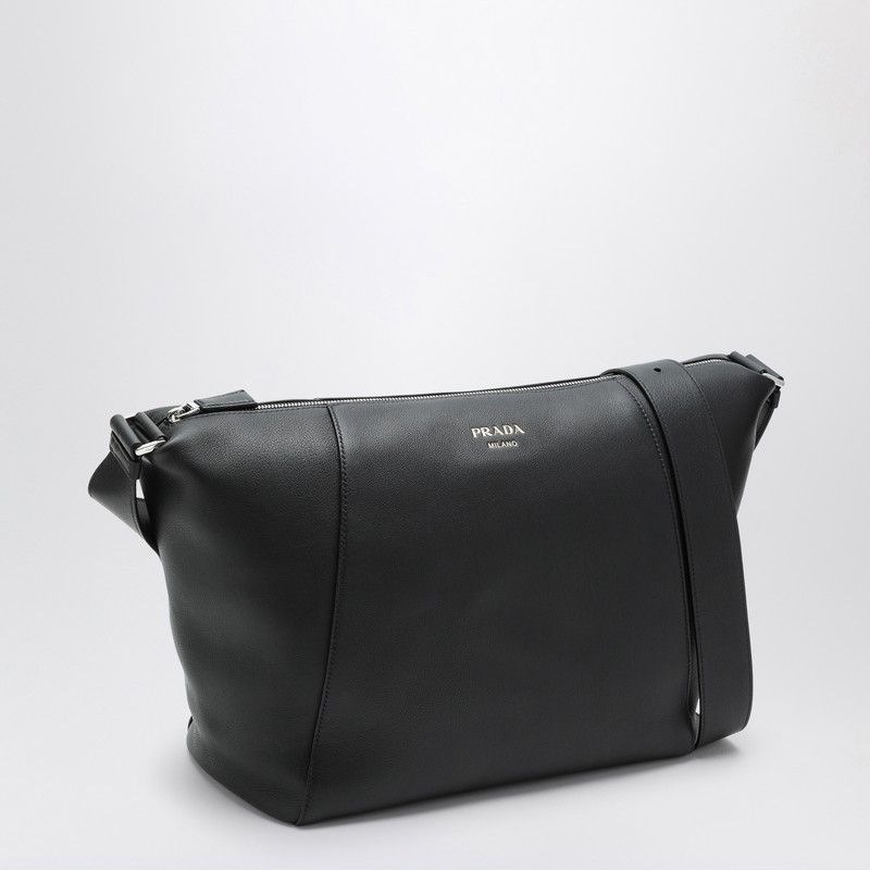 Prada Prada Black Leather Shoulder Bag Size ONE SIZE - 2 Thumbnail