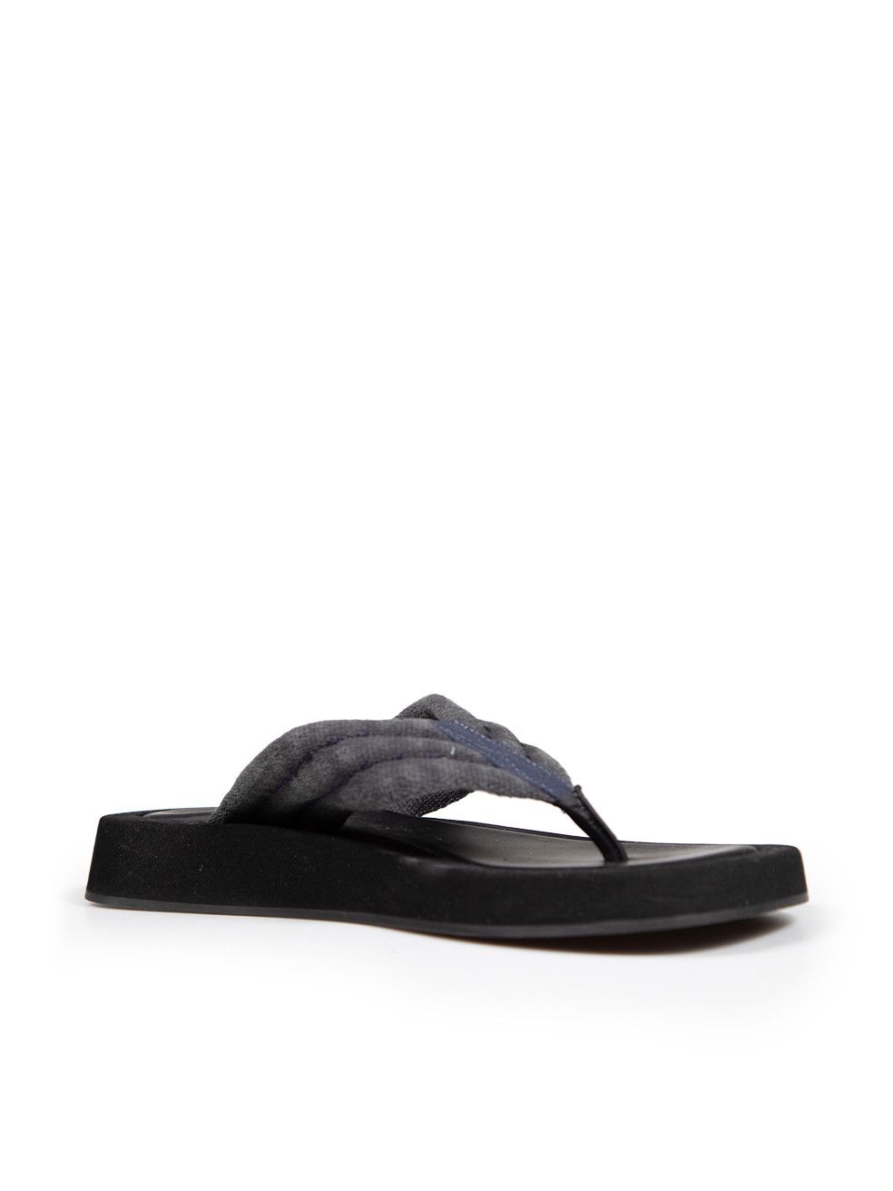The Row Ginza Denim Suede Platform Sandals Size US 9 / IT 39 - 2 Thumbnail