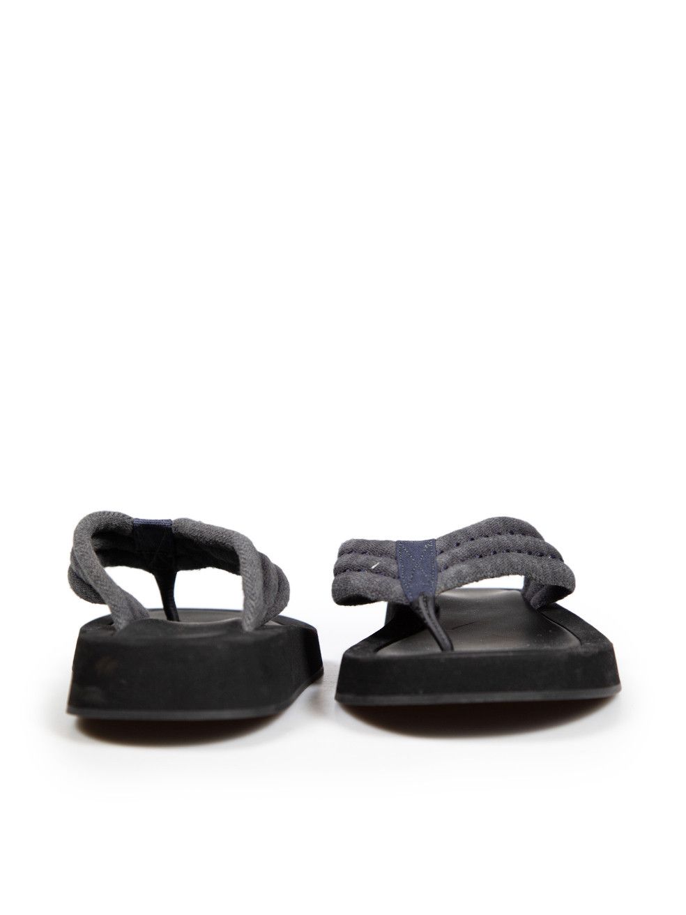 The Row Ginza Denim Suede Platform Sandals Size US 9 / IT 39 - 3 Thumbnail