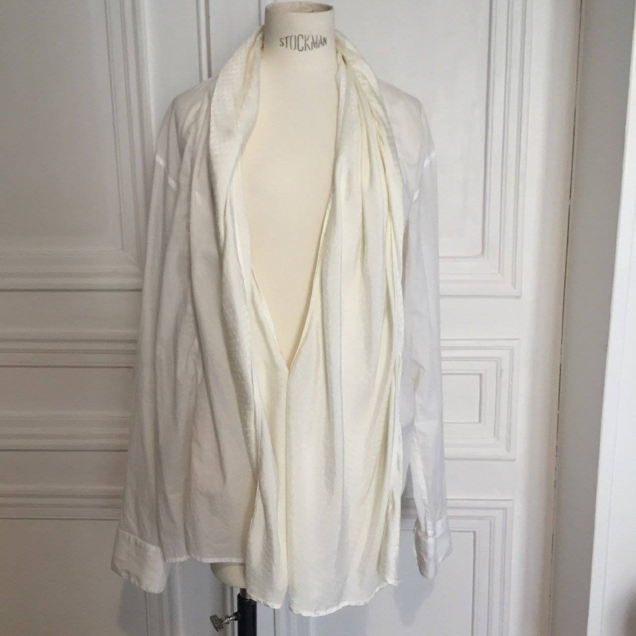 Haider Ackermann SS14 - White kimono shawl shirt | Grailed