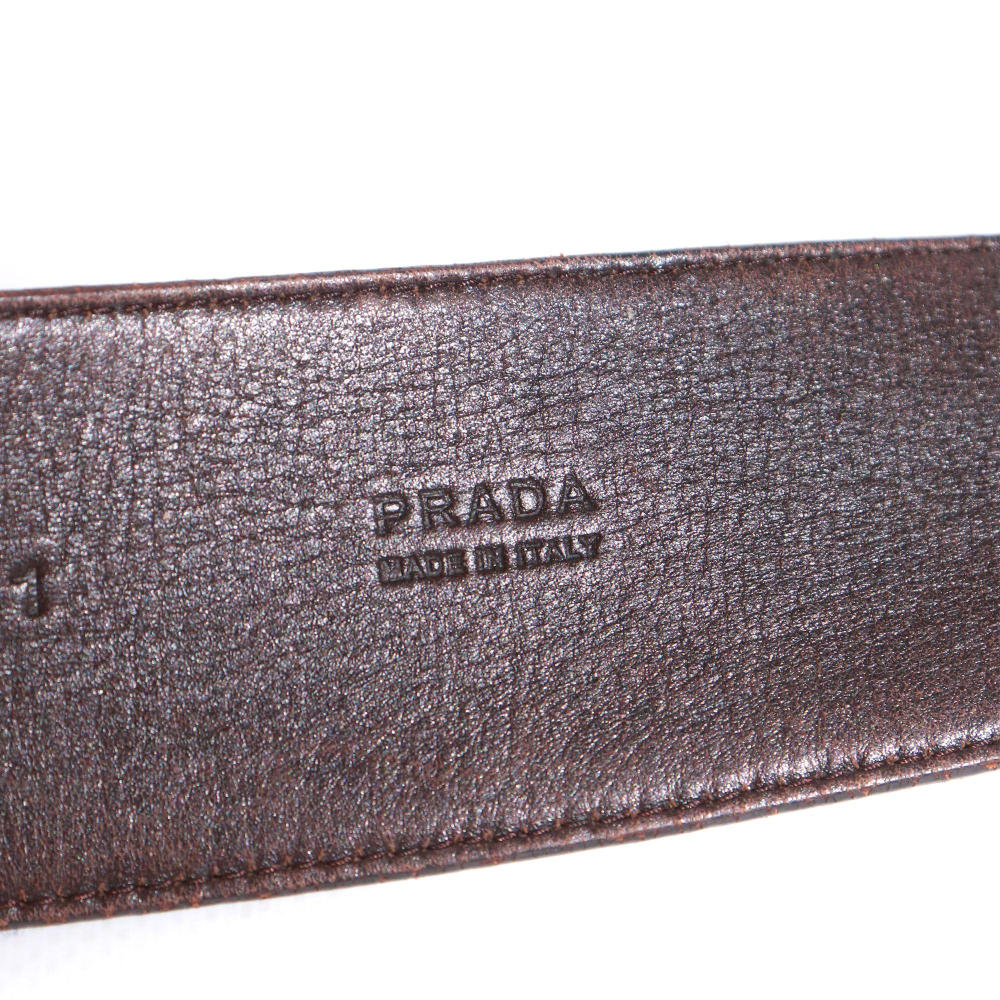 Prada PRADA - Vintage brown python belt (T85) Size ONE SIZE - 6 Thumbnail