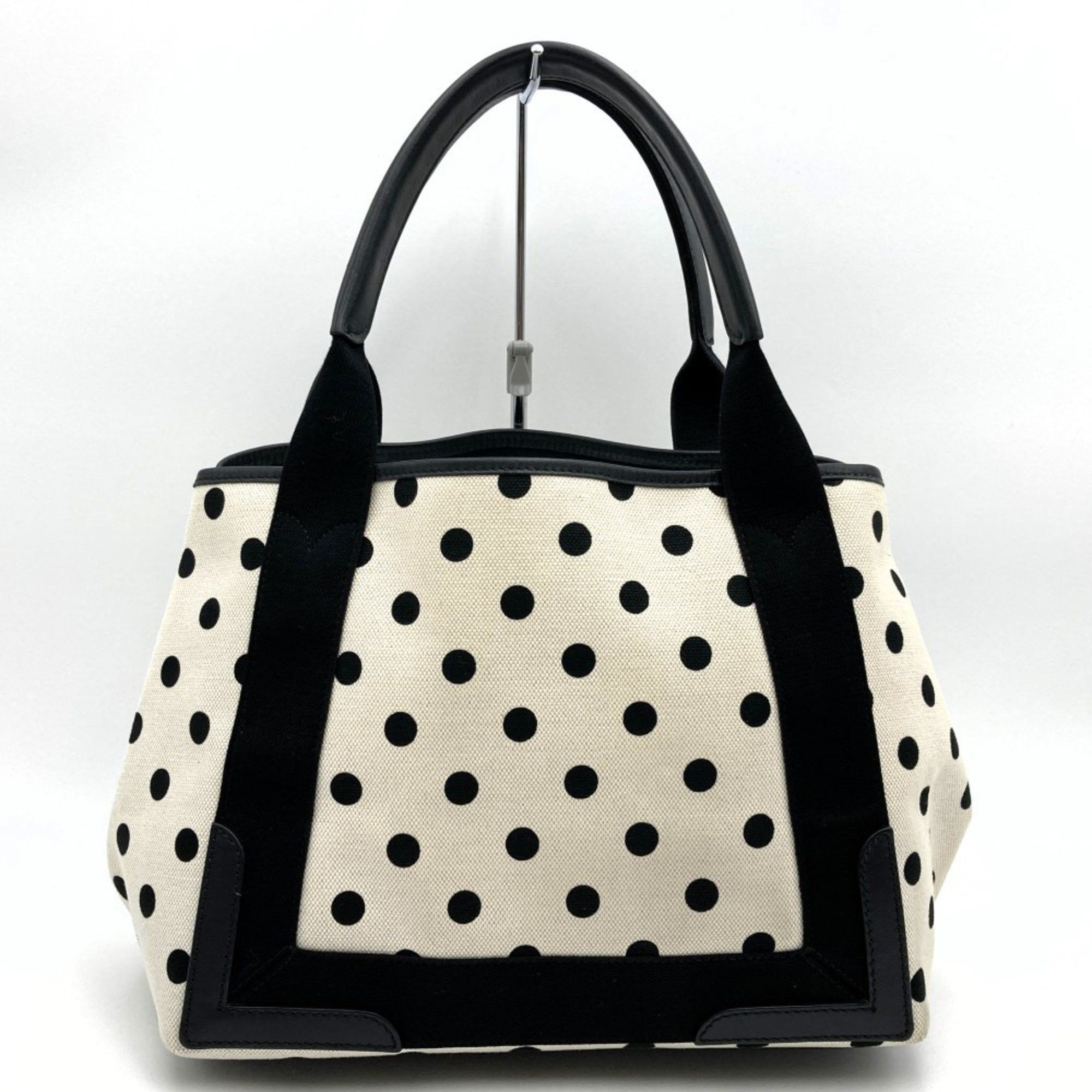 Balenciaga Balenciaga Cabas S Handbag Tote Bag White Black Two tone Polka Dot Canvas 339933 BALENCIAGA Grailed