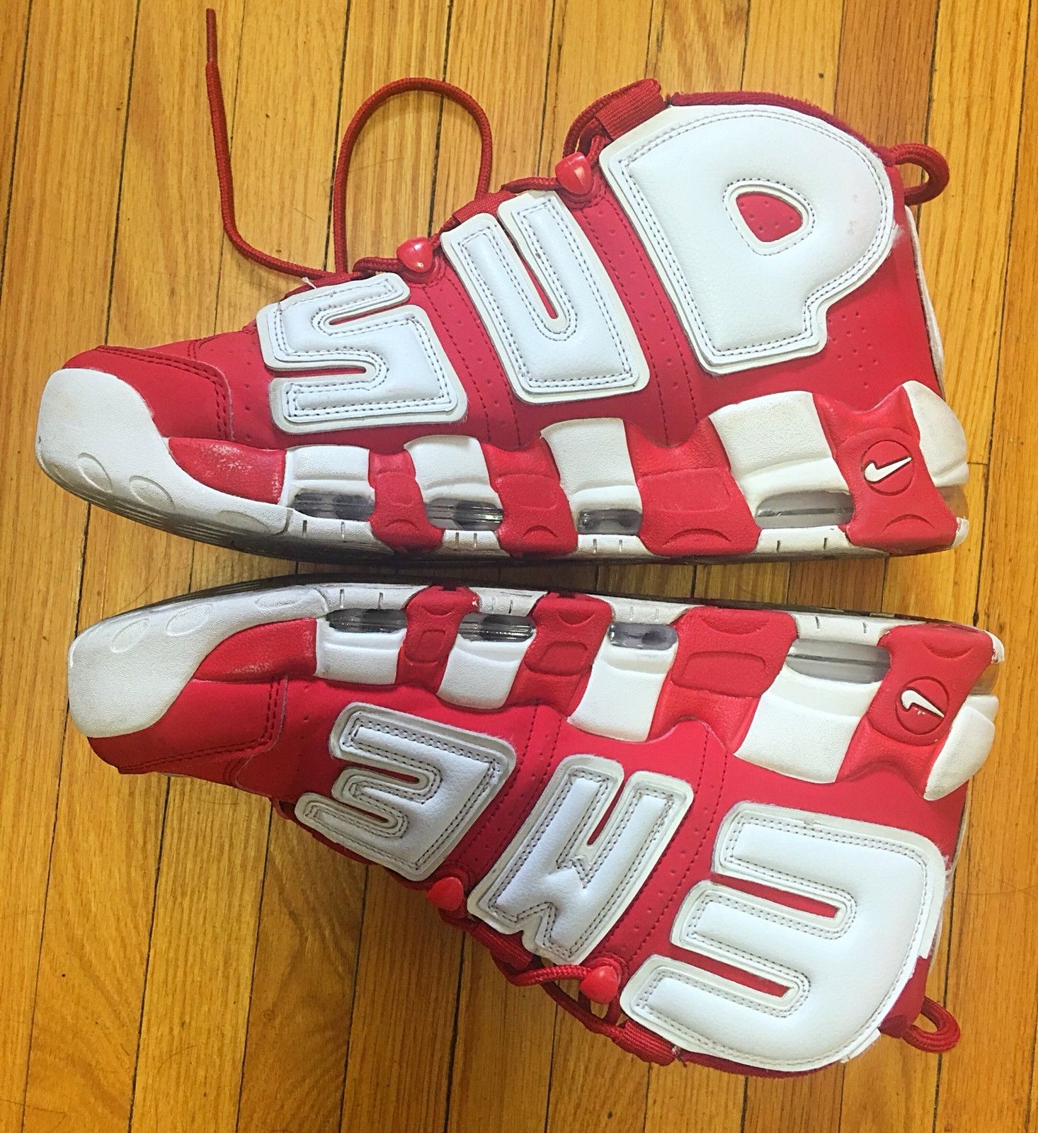 Size 11 - Nike Air More Uptempo x Supreme Red 2017