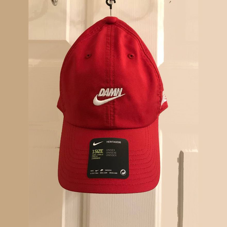 Kendrick Lamar Nike NWT DAMN Swoosh Hat Red Grailed