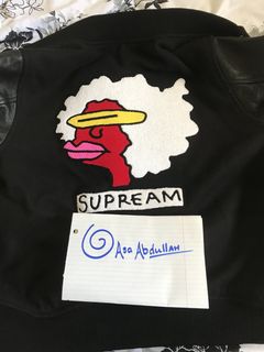 Supreme Old English Corduroy Varsity Jacket Black Spring/Summer 2018