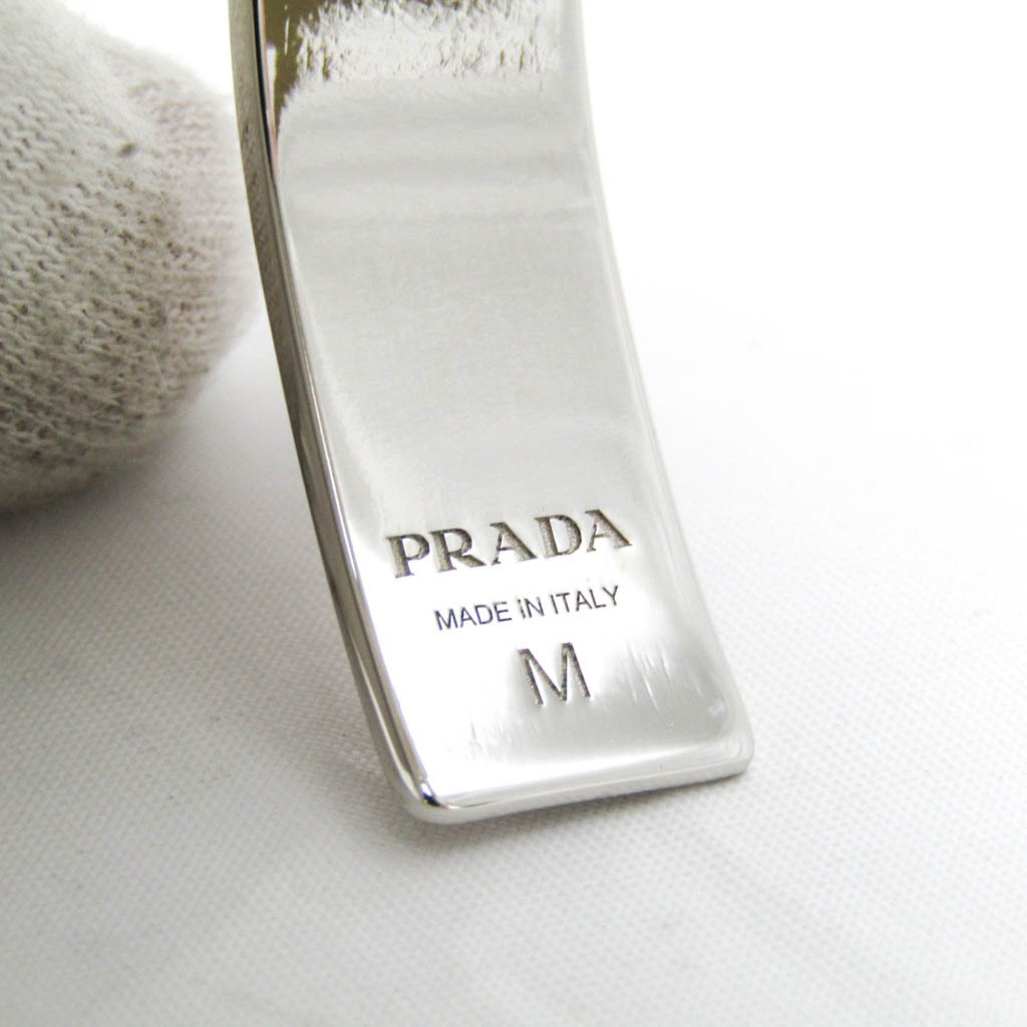 Prada Prada 1IB375 Leather,Metal No Stone Bangle Light Pink,Silver Size ONE SIZE - 6 Thumbnail