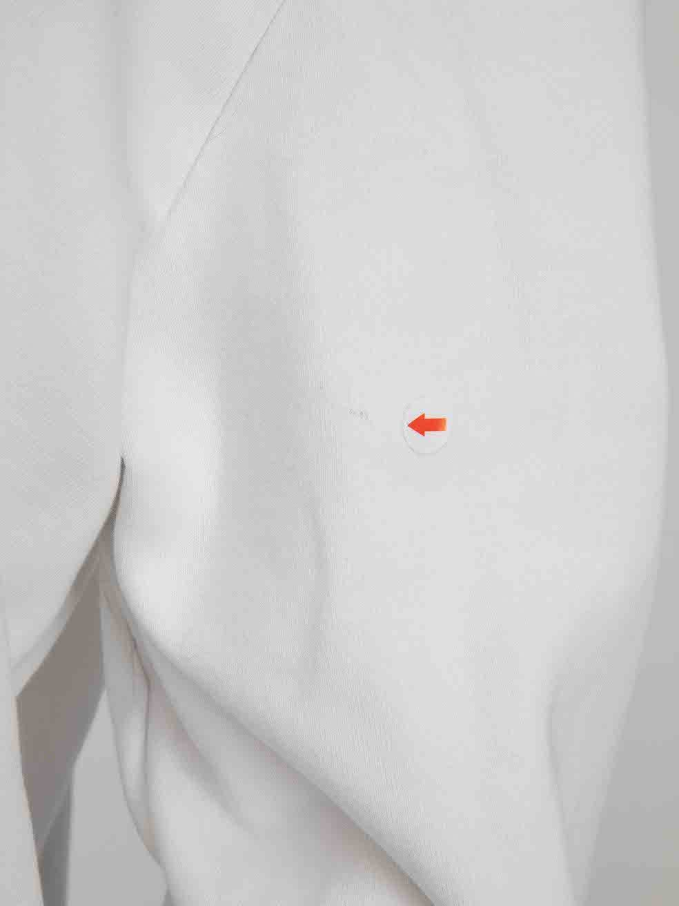 Helmut Lang White Logo Printed Hoodie Size M / US 6-8 / IT 42-44 - 7 Thumbnail