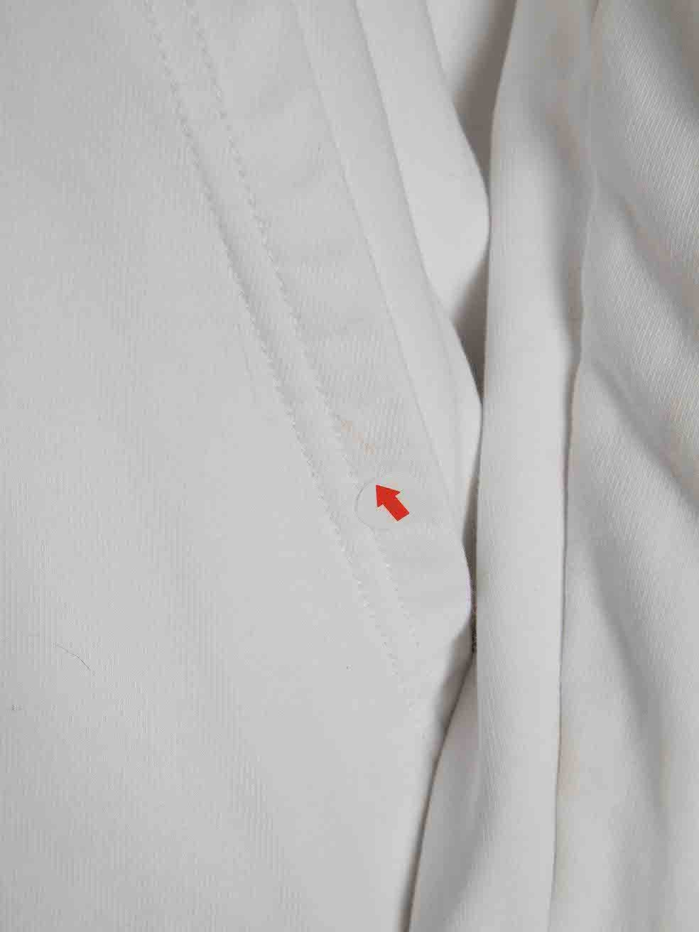 Helmut Lang White Logo Printed Hoodie Size M / US 6-8 / IT 42-44 - 8 Thumbnail