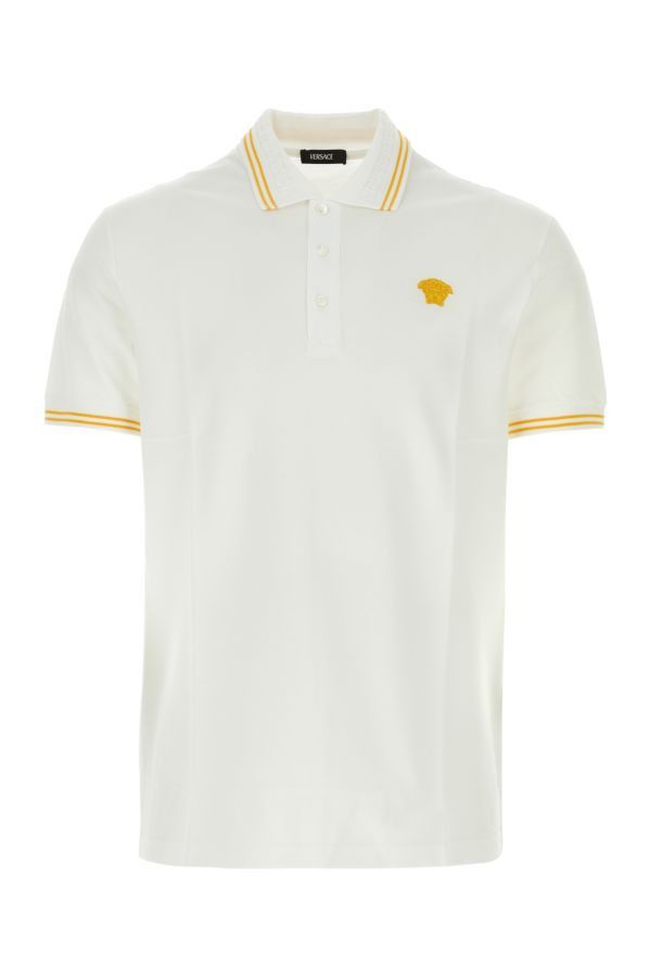 Versace White Piquet Polo Shirt Size US S / EU 44-46 / 1 - 3 Thumbnail